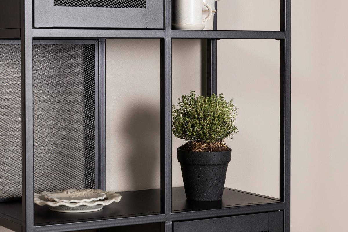 REGAL NETT - Schwarz, Design, Metall (70/180/35cm) - Livetastic