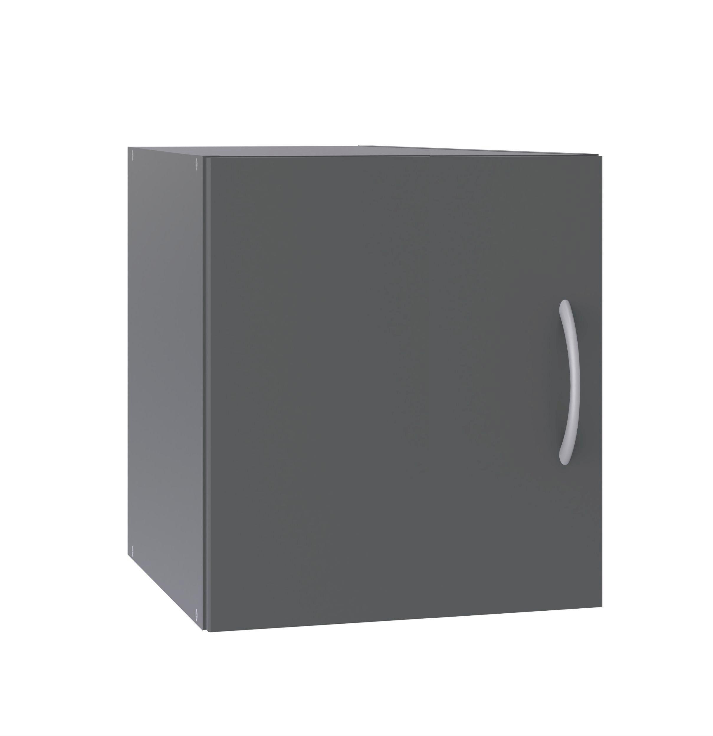 Szekrényrátét Ferde Elemhez Mrk - grafitszürke/alumíniumszínű, Konventionell, műanyag/faalapú anyag (40/40/54-68cm) - Mömax