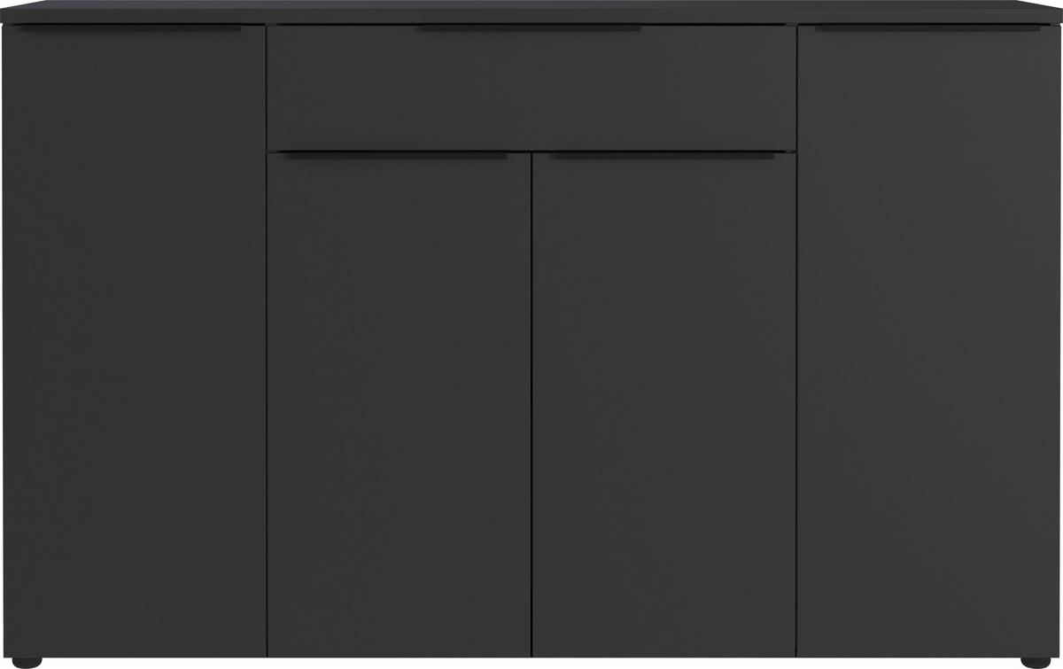 Sideboard Ribera in Graphitfarben - Graphitfarben/Schwarz, MODERN, Holzwerkstoff/Kunststoff (160/101/40cm) - Premium Living