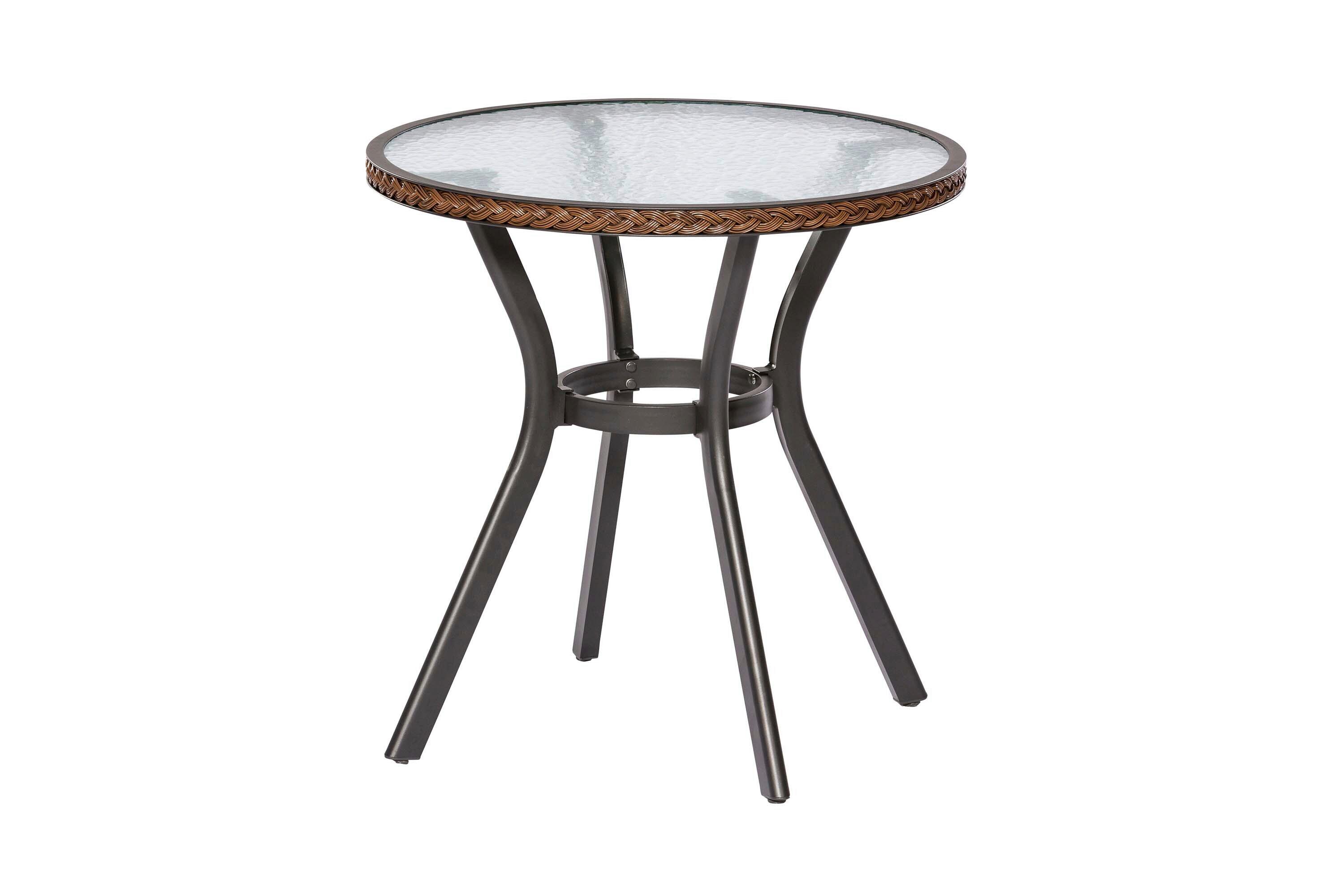 Vrtna Miza Ravenna, Temno Rjava, Ø 72cm - temno rjava/barve grafita, Konvencionalno, kovina/umetna masa (72/72/73cm) - Gardenson