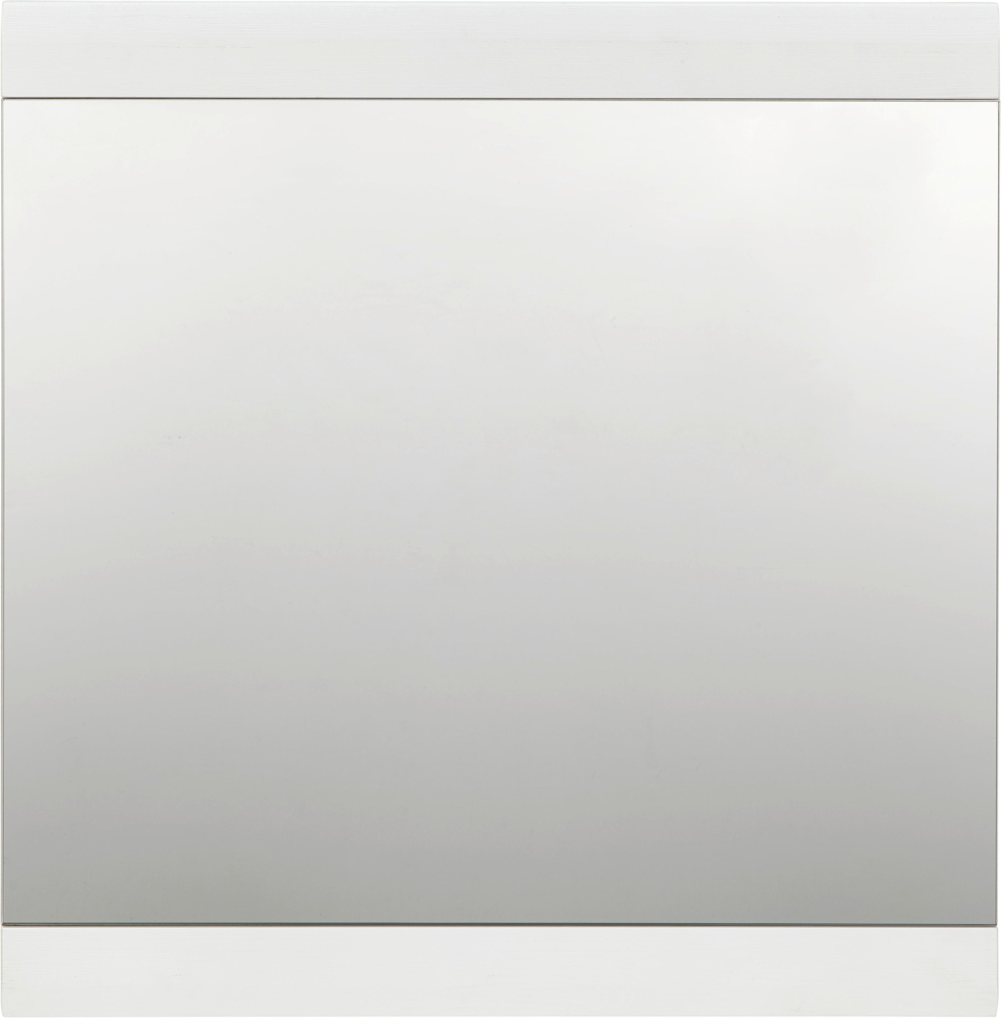Ogledalo Funny - bela, Moderno, leseni material/les (84/86/2cm) - Premium Living