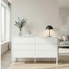 SIDEBOARD AMBER - vit, Modern, metall/trämaterial (120/80/40cm) - Bessagi Home