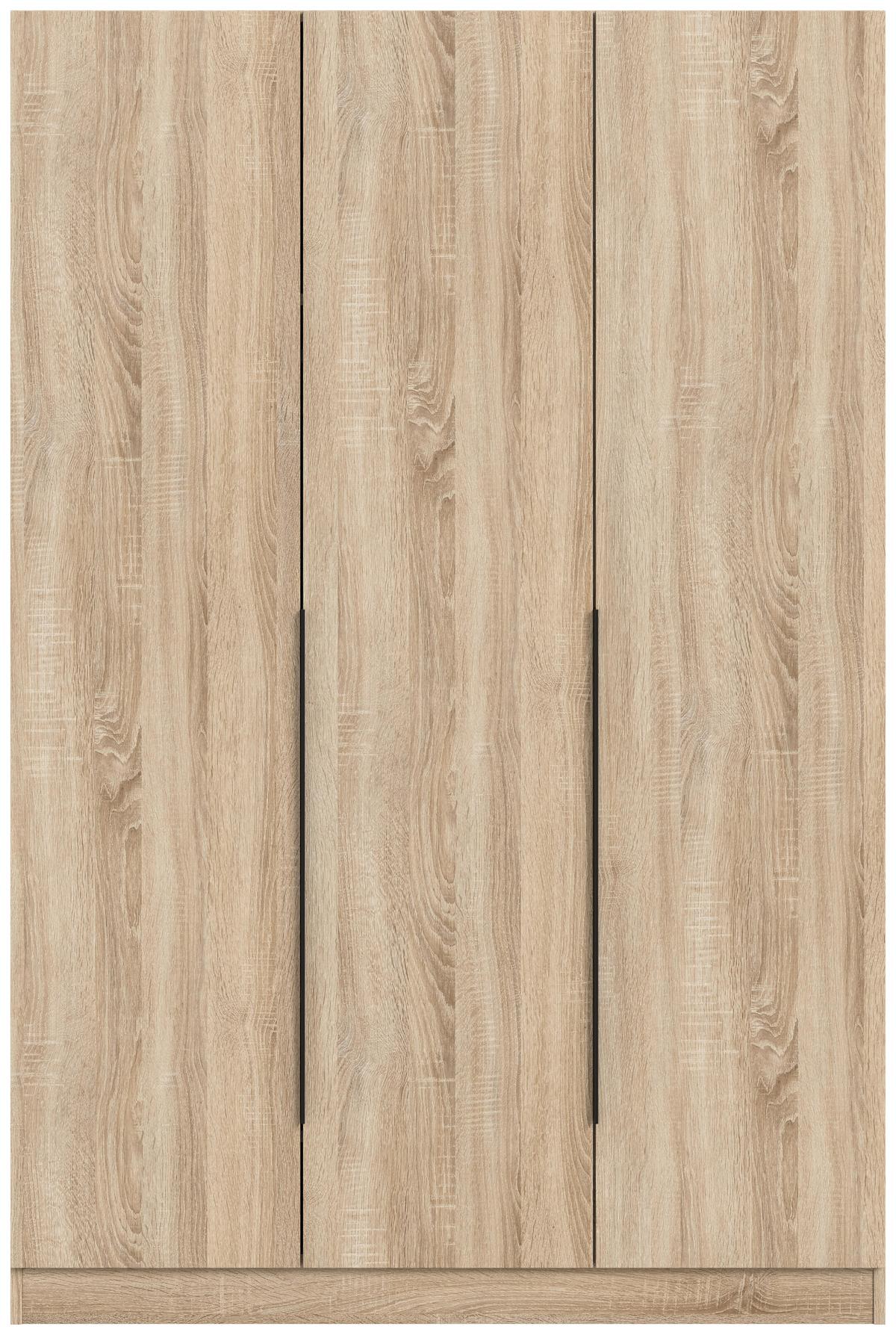 Drehtürenschrank KOPENHAGEN ca.120x181x52cm Sonoma Eiche - Schwarz/Sonoma Eiche, MODERN, Holzwerkstoff/Kunststoff (120/181/52cm) - MID.YOU