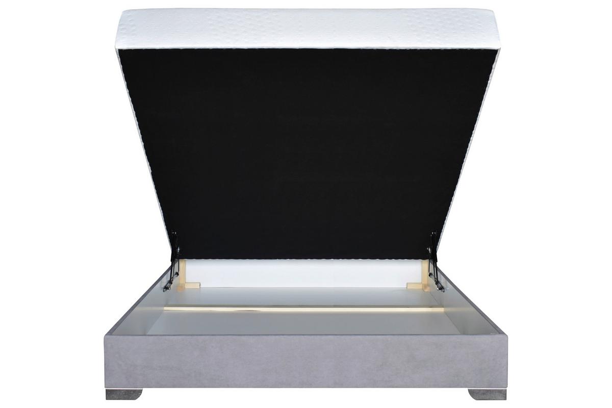 Tapecirani Krevet Morato - bijela/siva, Moderno, drvni materijal/tekstil (160/200cm) - Best Price