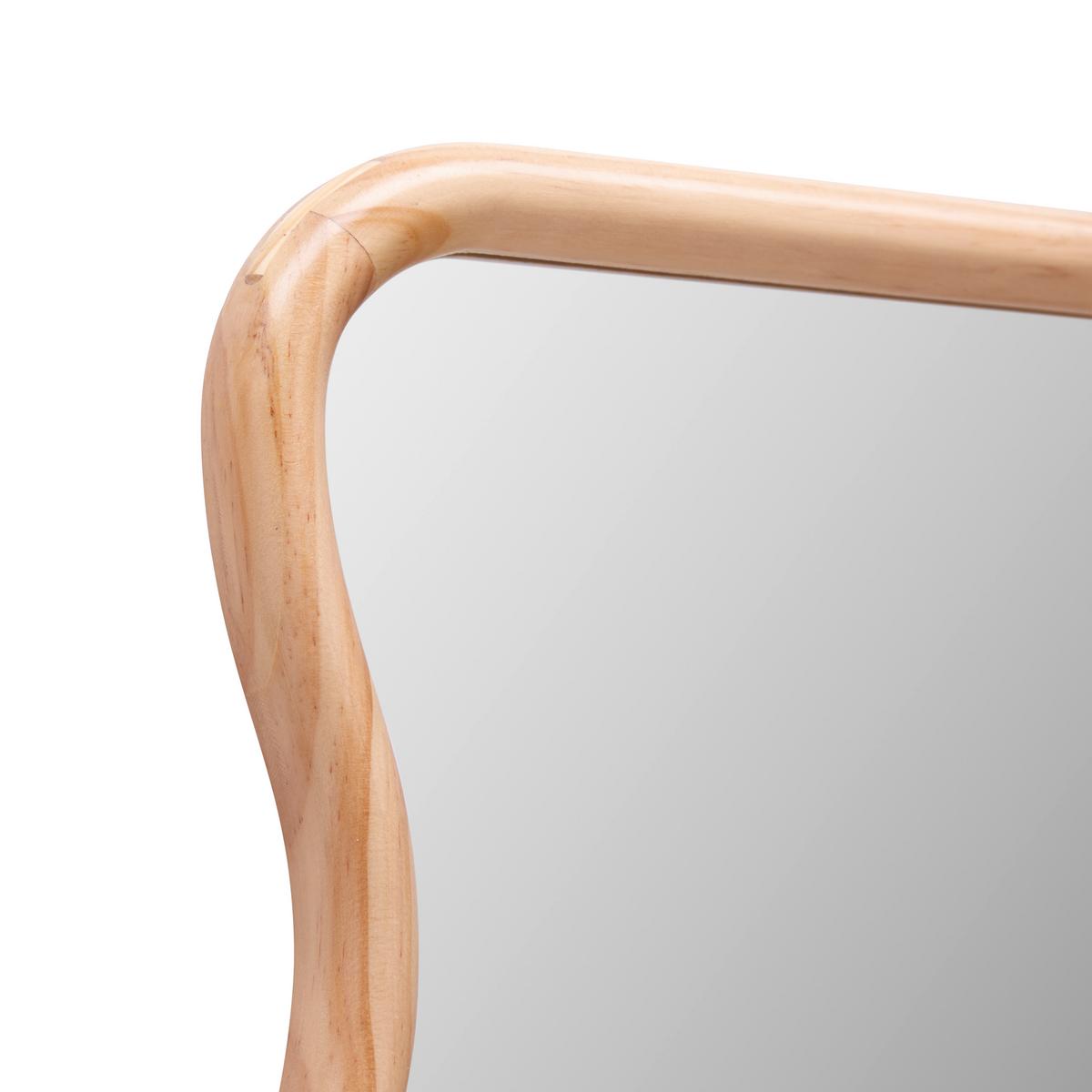 Spiegel Wave Naturfarben - Naturfarben/Kieferfarben, Natur, Glas/Holz (50/100/2cm) - Mömax