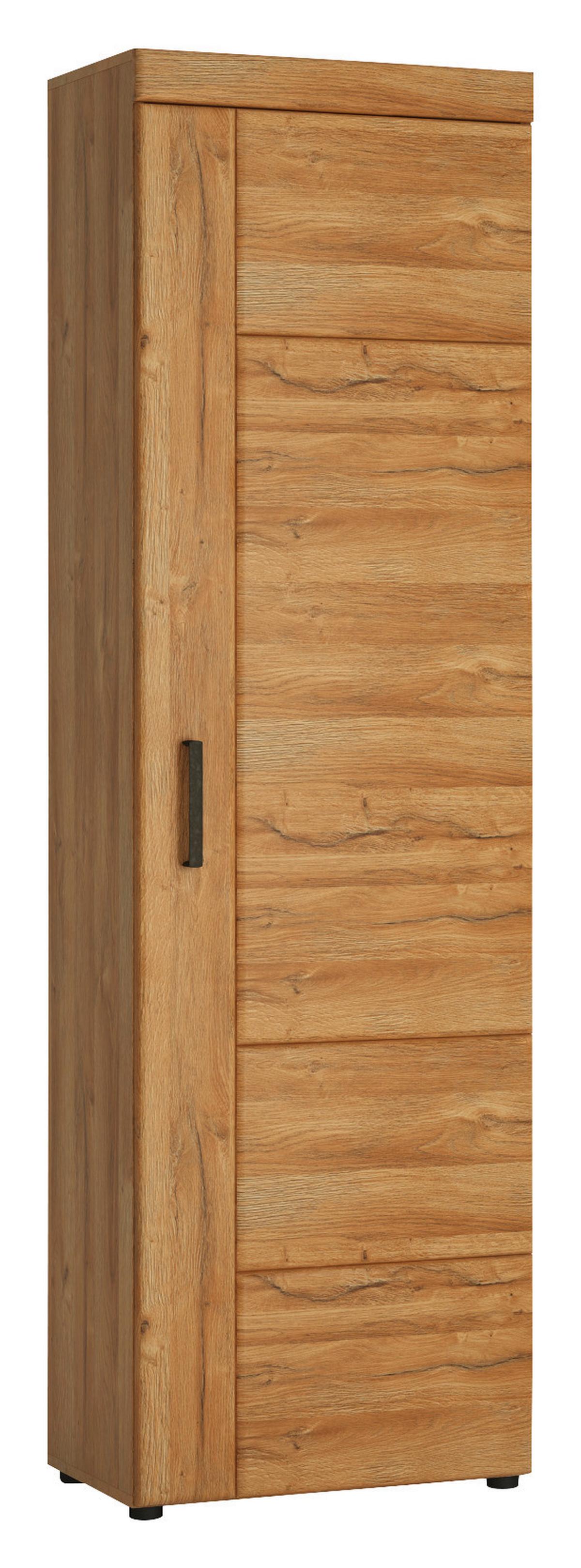 Garderobni Ormar Cortina - boje hrasta/crna, Trend, drvni materijal/metal (58/195/37,4cm) - Modern Living