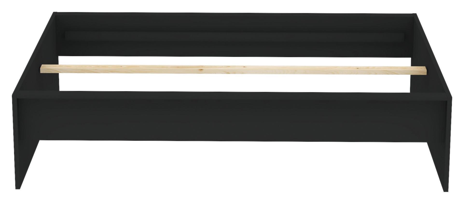Bettrahmen Unit 140 in Anthrazit - Anthrazit, KONVENTIONELL, Holzwerkstoff (140/200cm) - Based