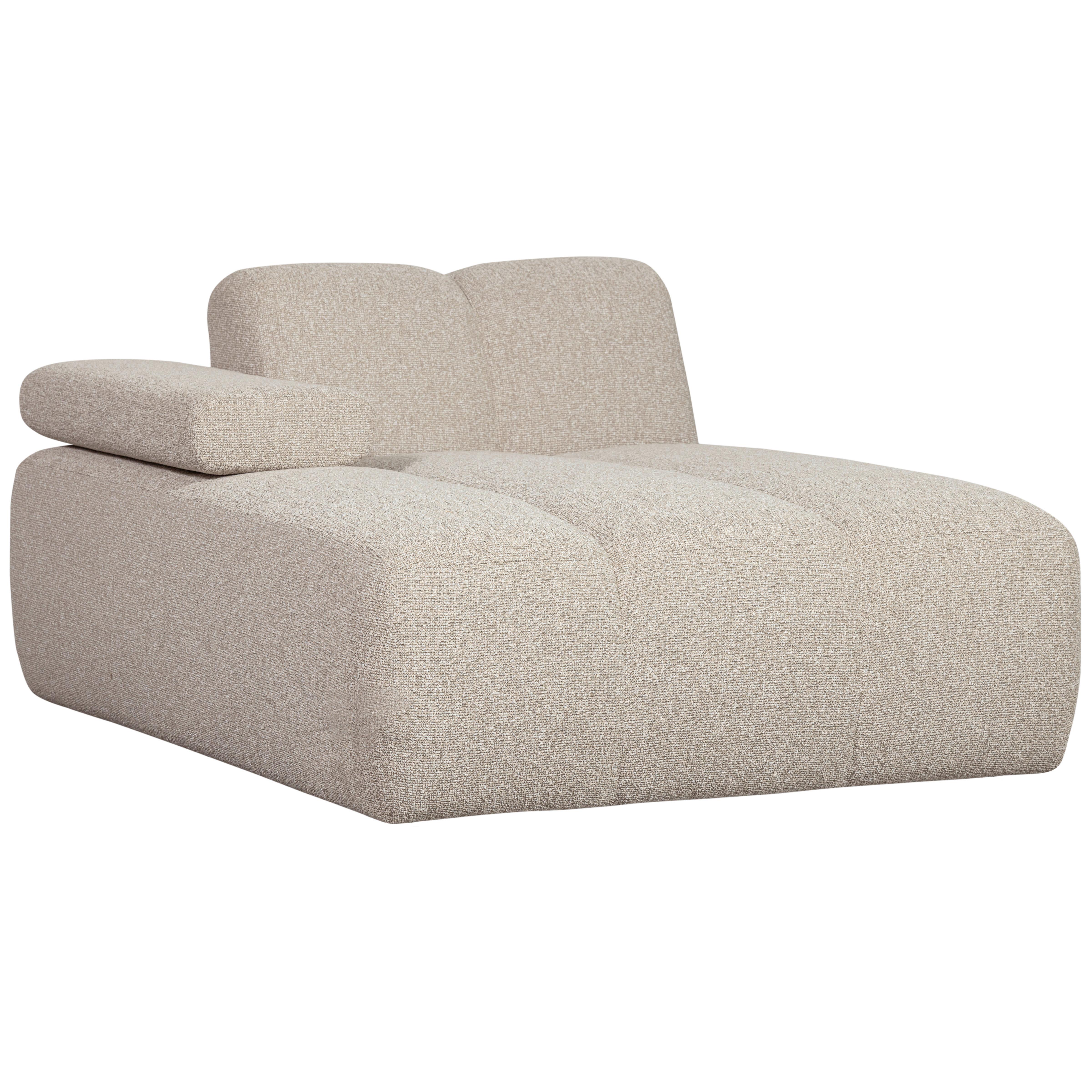 Sofaelement Mojo Beige B: 124cm - Beige/Schwarz, Design, Kunststoff/Textil (124/74/162cm) - Livetastic