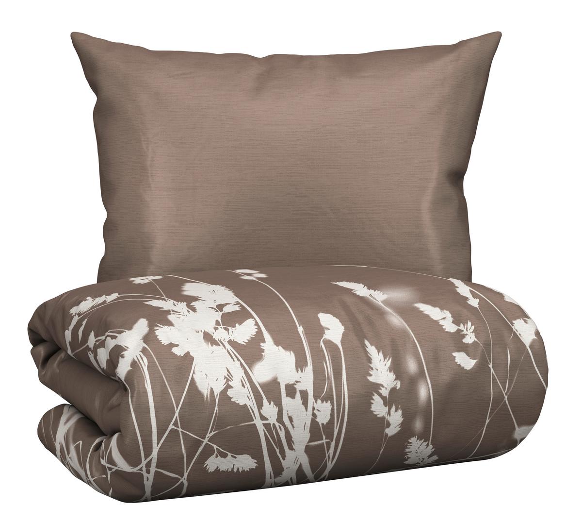 BETTWÄSCHESET EMILIA - Taupe, Natur, Textil (160/210cm) - Modern Living