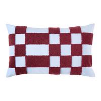 Zierkissen Erik Blau/Rot ca. 30x50cm - Blau/Bordeaux, Textil (30/50cm) - Mömax