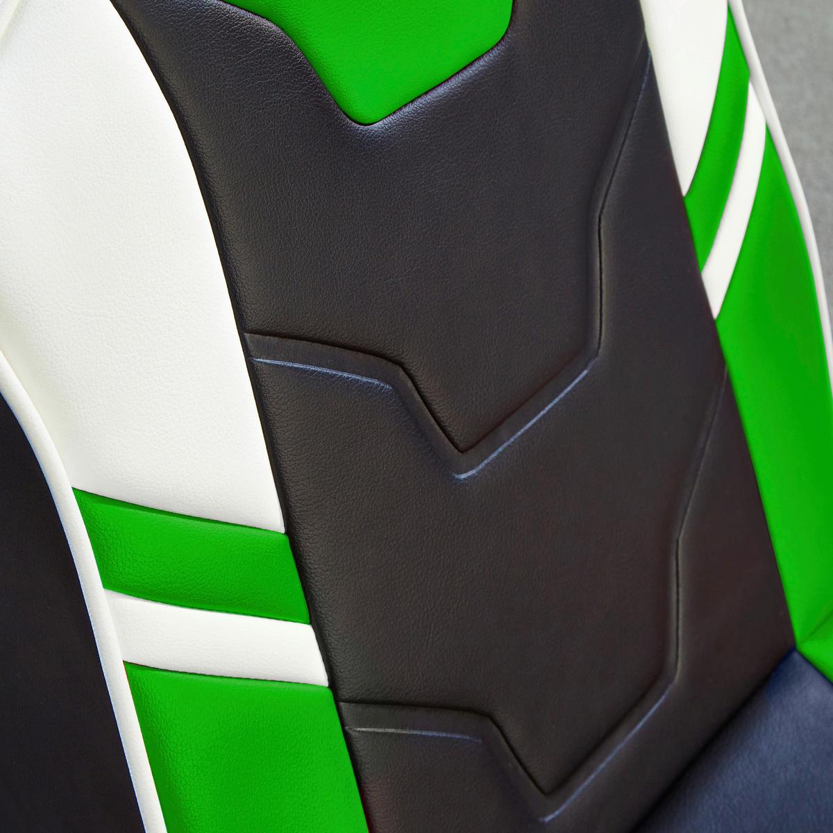 Gamingsessel Shadow 2.0 ca. 42x64x75 cm Grün/Weiß/Schwarz - Grün, MODERN, Textil (42/64/75cm) - X Rocker