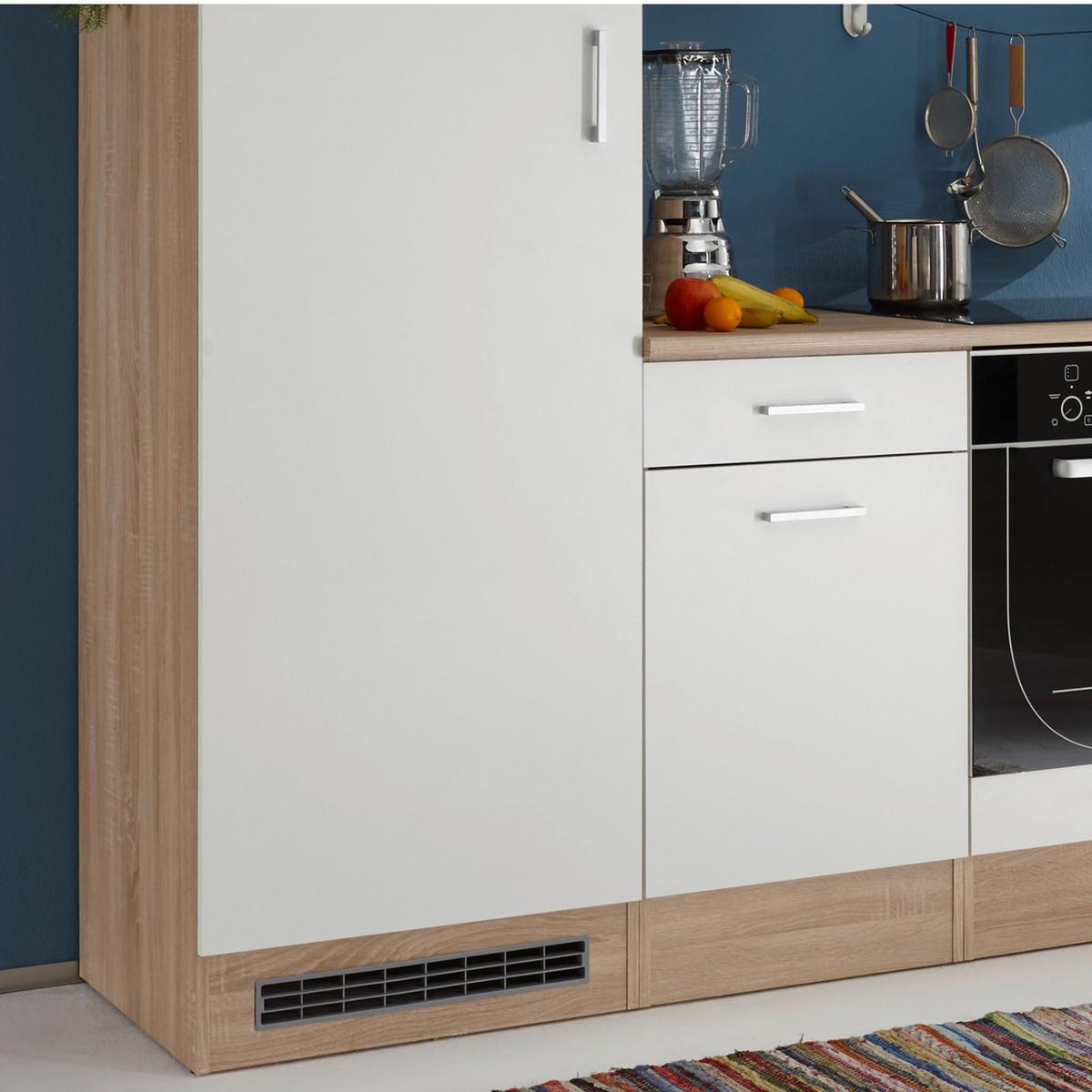 Bucătărie standard Andy - stejar Sonoma/alb, Modern, material pe bază de lemn (270/195/60cm) - Best Price