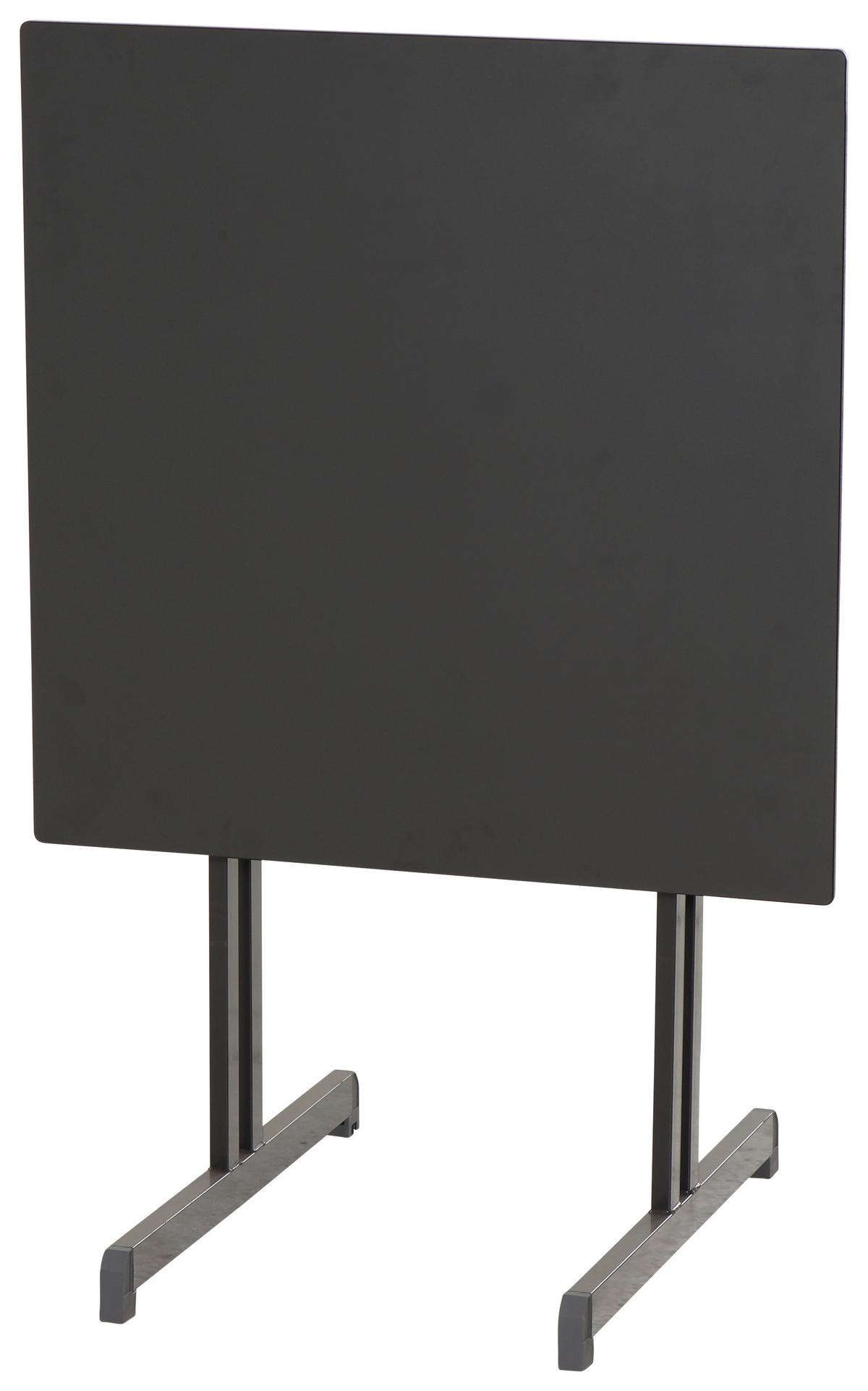 Gartentisch Anthrazit klappbar ca. 80x80x71cm - Anthrazit, MODERN, Holzwerkstoff/Metall (80/80/71cm) - Gardenson