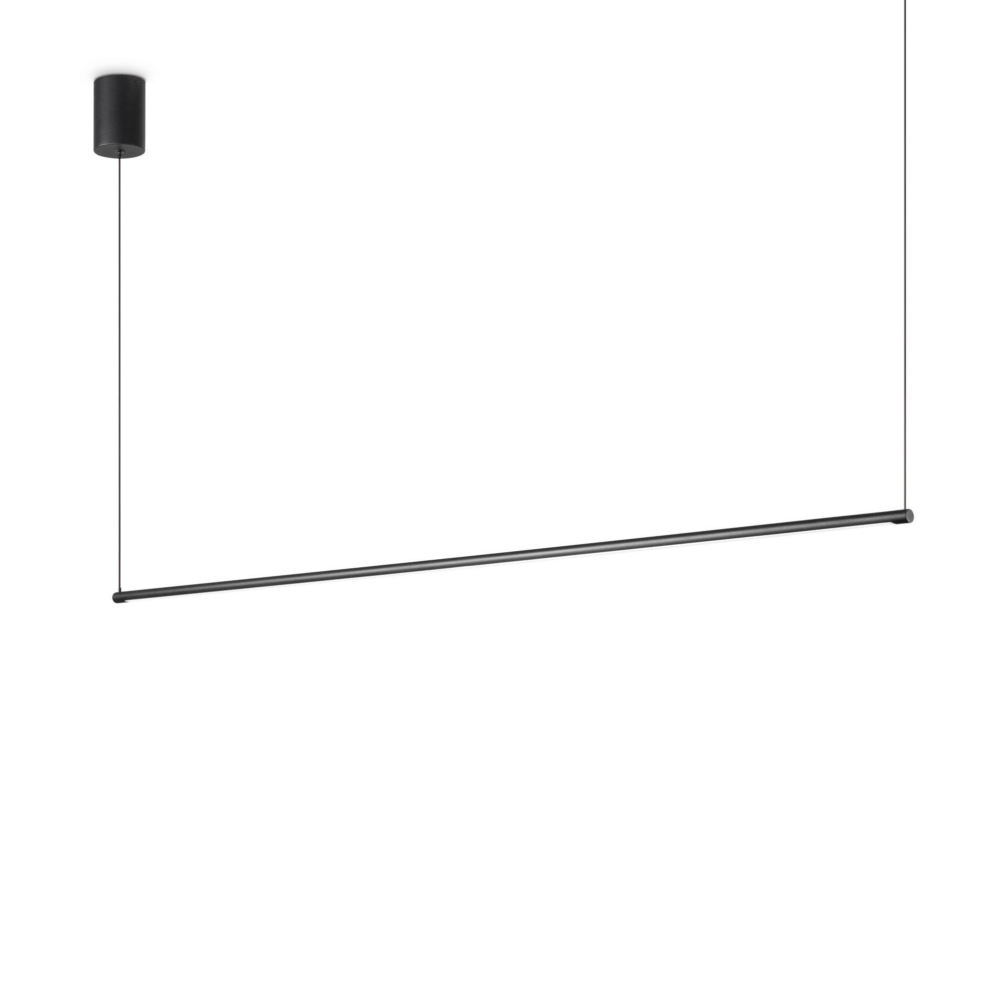 LED-Hängeleuchte Essence Schwarz max. 20 Watt - Schwarz, Design, Metall (126/26,50/150/1,5cm) - Ideal Lux
