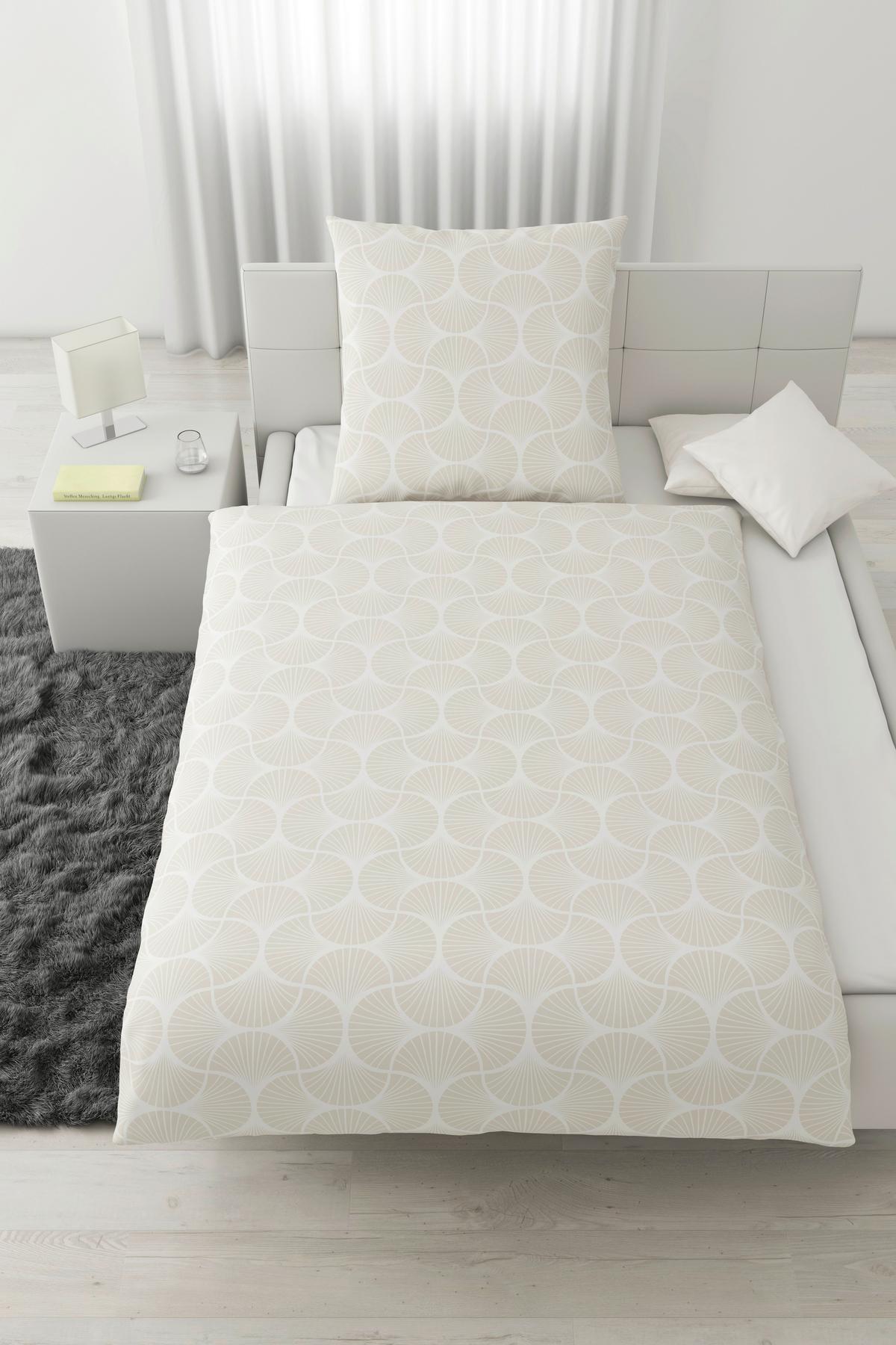 Bettwäsche Finn XL Naturfarben ca. 155x220cm - Naturfarben, MODERN, Textil (155/220cm) - Modern Living