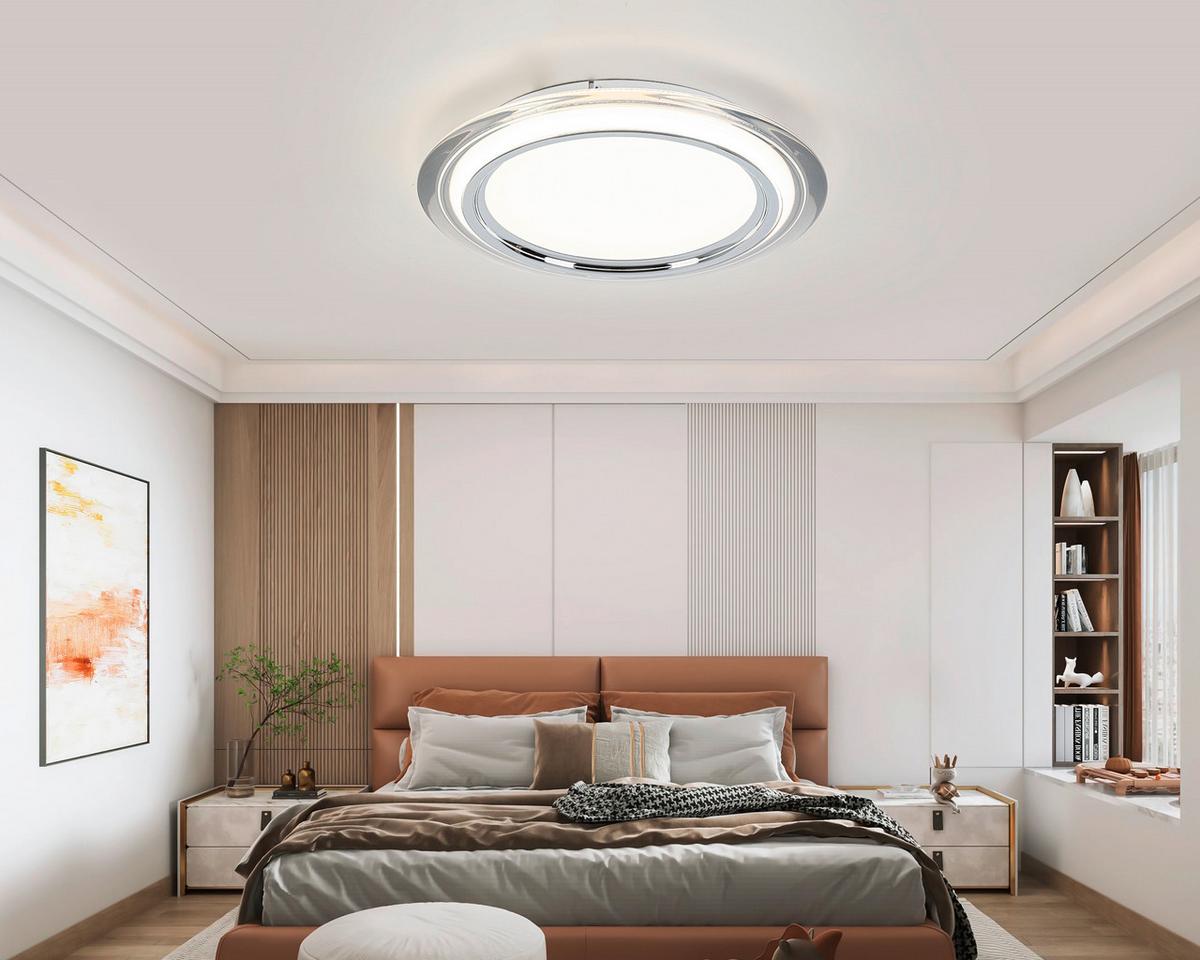 LAMPA SUFITOWA LED MACON *SBN* - biały/przezroczysty, Design, tworzywo sztuczne/metal (45/6cm) - Novel