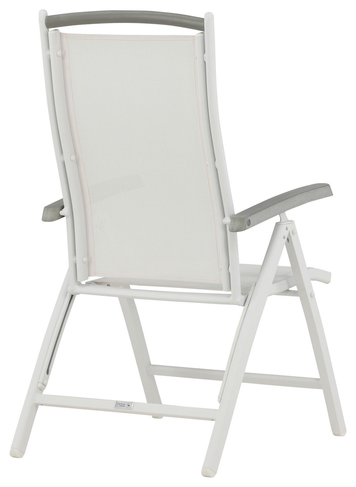 Gartensessel 2er-Set Albany ca. 60x110x60 cm Weiß - Weiß, KONVENTIONELL, Metall (60/110/60cm) - Gardenson