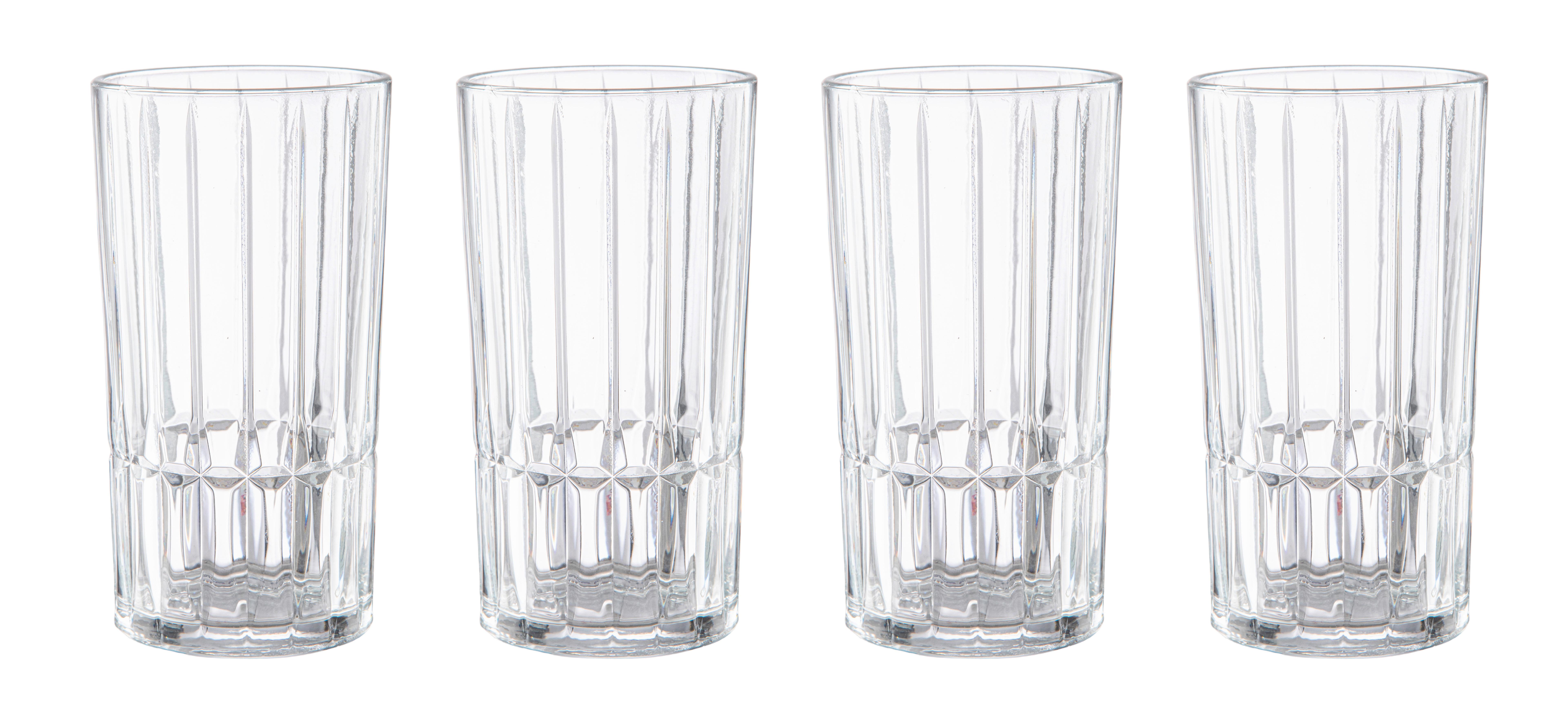 LONGDRINKGLÄSERSET Klar ca. 400ml, 4-teilig - KONVENTIONELL - Mömax