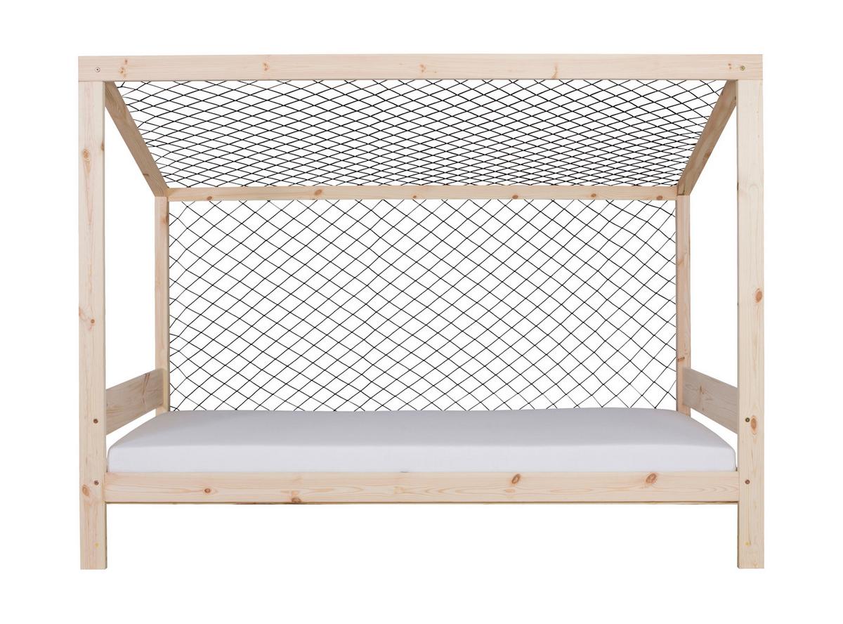 Bodenbett Holz Fußball ca. 90x200 cm - Naturfarben, MODERN, Holz (90/200cm) - MID.YOU