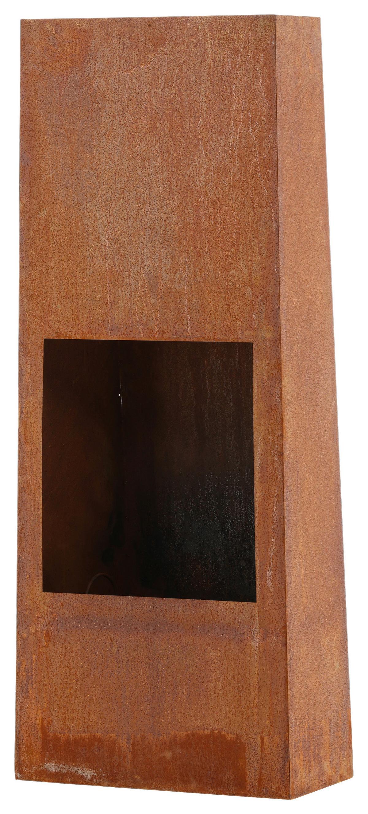 Feuerstelle Bastian ca. 50x120 cm Stahl - Dunkelorange, KONVENTIONELL, Metall (50/120/20cm) - Gardenson