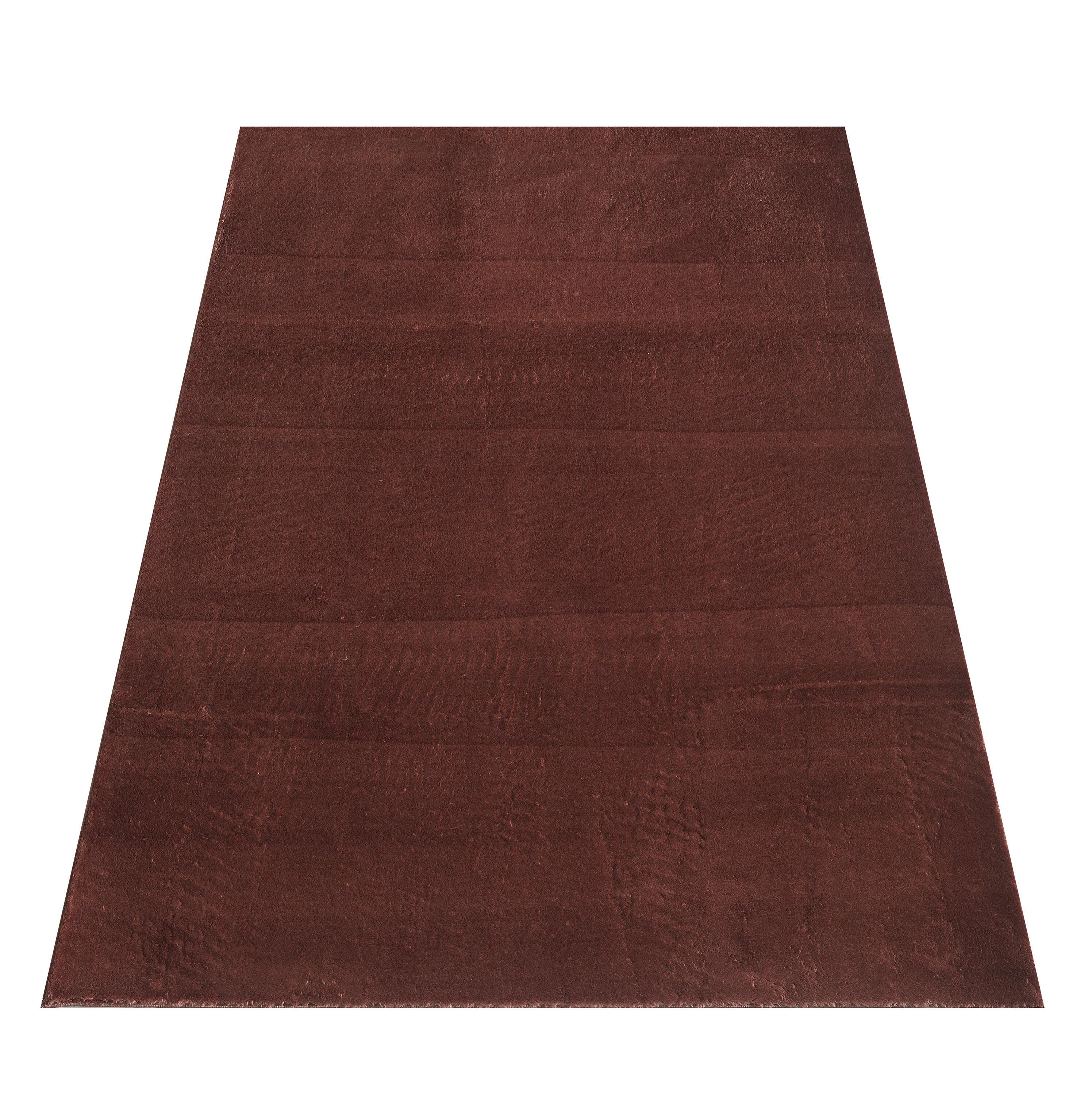Hochflorteppich Catwalk Braun Ø ca. 120cm - Braun, Basics, Textil (120/120cm) - Novel