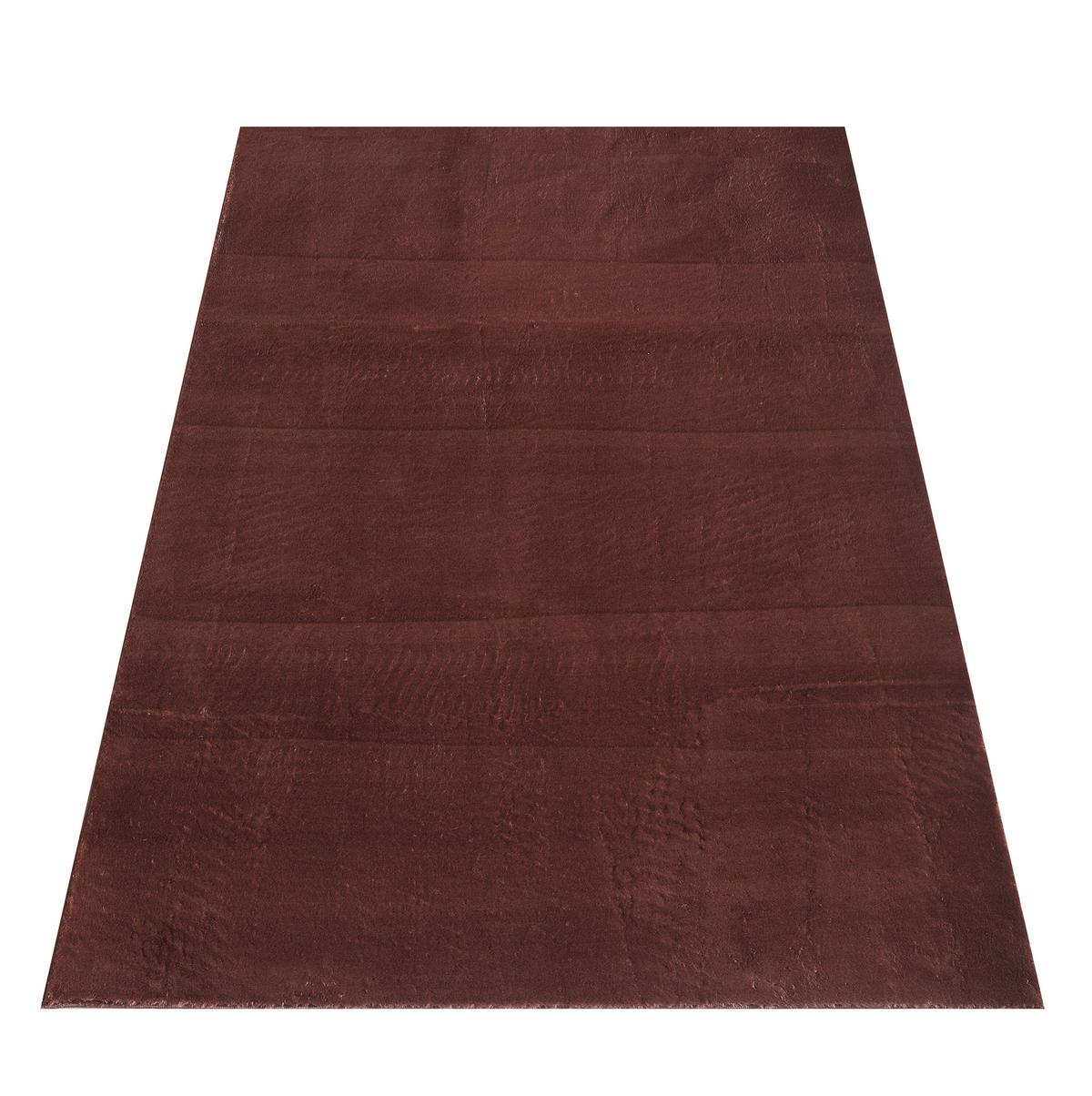 Hochflorteppich Catwalk Braun Ø ca. 120cm - Braun, Basics, Textil (120/120cm) - Novel