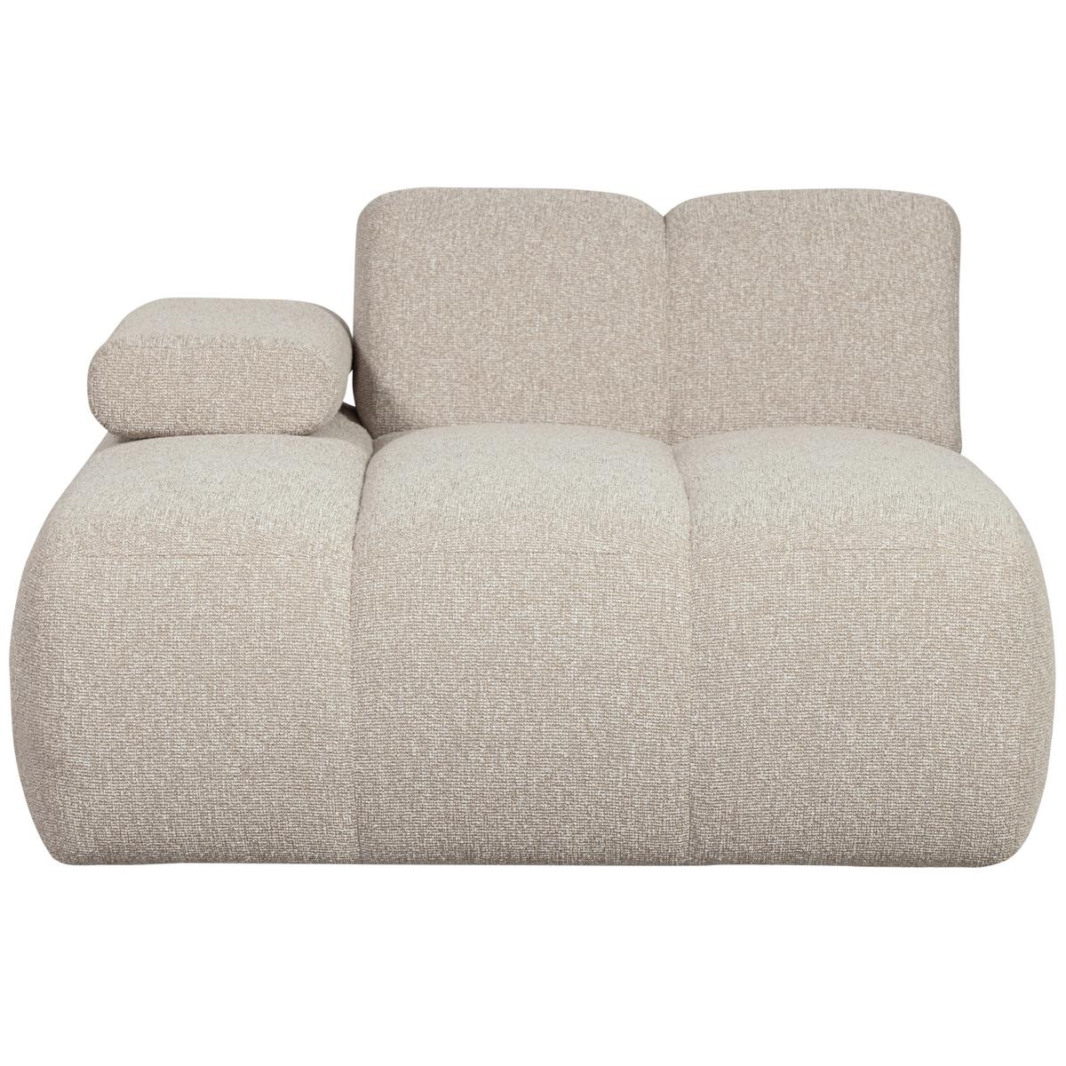 Sofaelement Mojo Beige B: 124cm - Beige/Schwarz, Design, Kunststoff/Textil (124/74/162cm) - Livetastic
