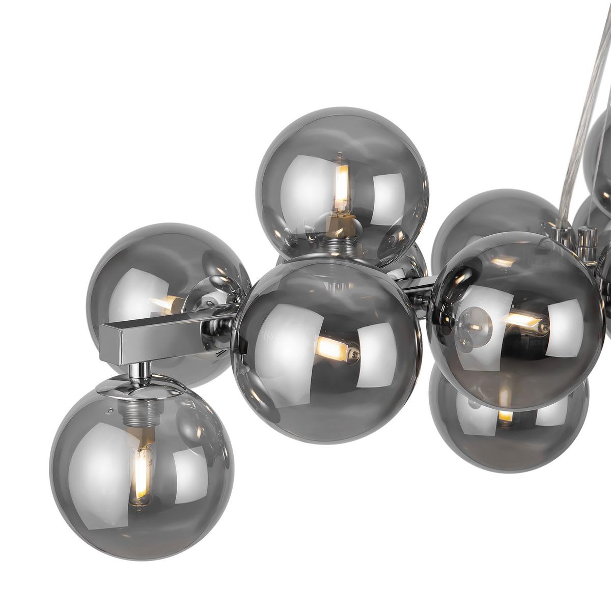 Pendelleuchte Dallas Chromfarben max. 28 Watt - Chromfarben, Trend, Glas/Metall (23,8/22,8/123,5cm) - MAYTONI