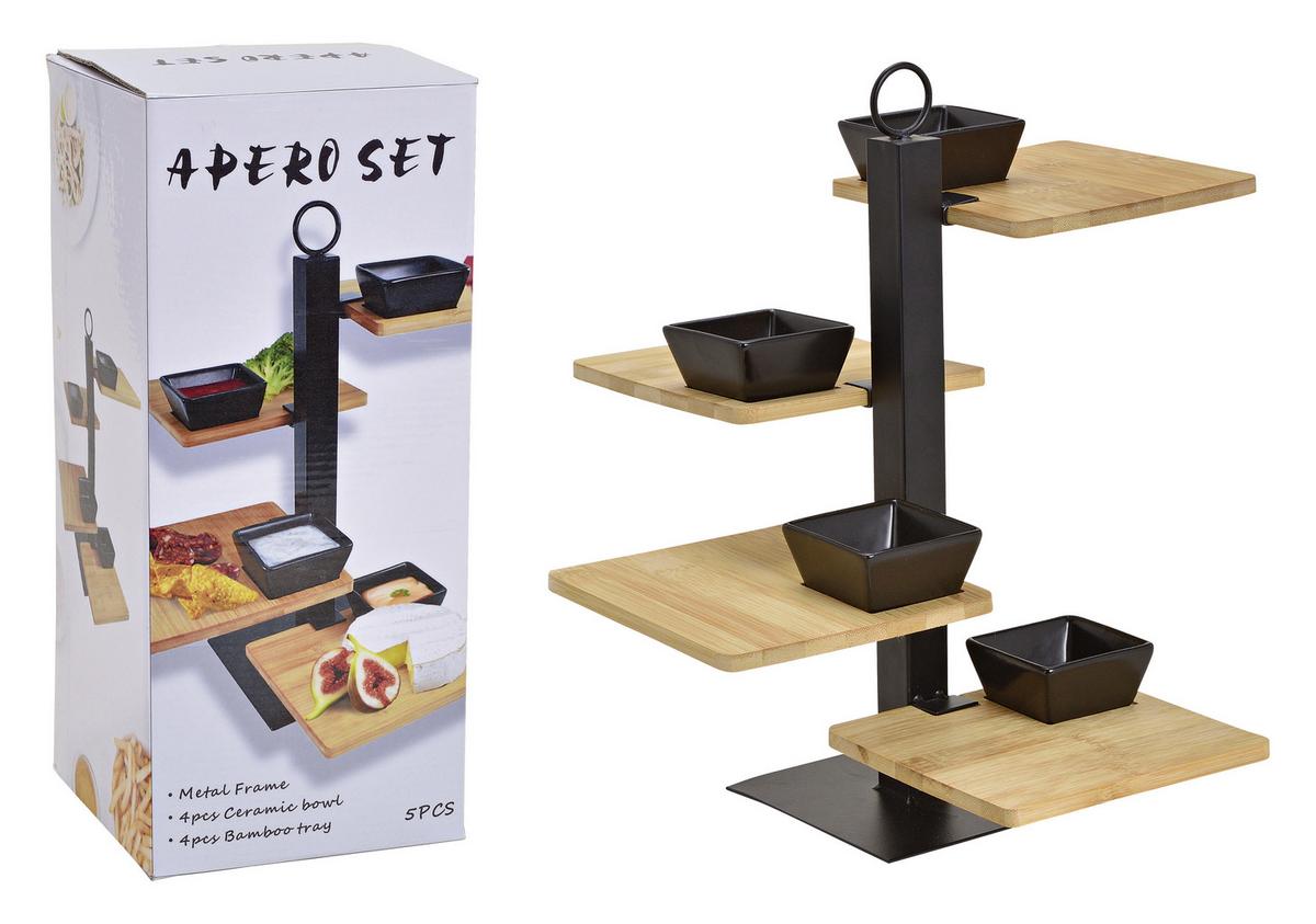 ETAŻERKA 10027868 - kolor naturalny, Trend, metal (32/35cm)