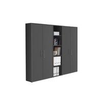 AKTENSCHRANK OFFICE EDITION - SW SET 10 - Anthrazit, MODERN, Holzwerkstoff (212,9/185,6/33cm) - MID.YOU
