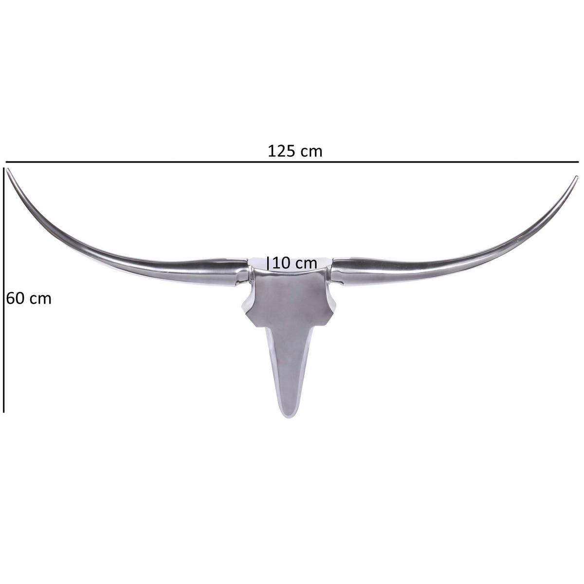 Stenska Dekoracija Wohnling - srebrne barve, Moderno, kovina (125/60/10cm) - MID.YOU