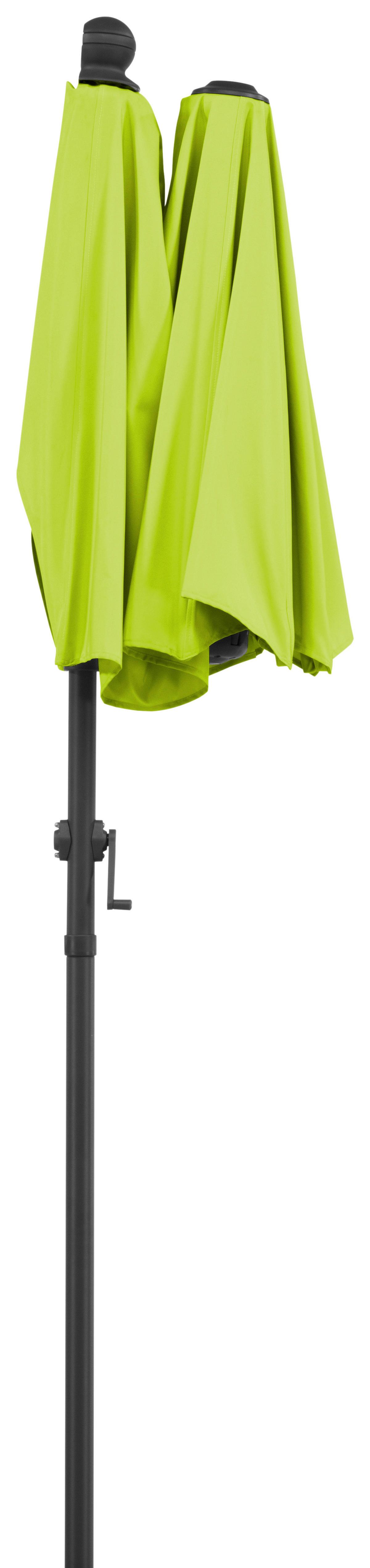 Ampelschirm Salerno Mezza ca.150x228x150cm Grün - Anthrazit/Grün, Basics, Textil/Metall (150/228/150cm) - Schneider