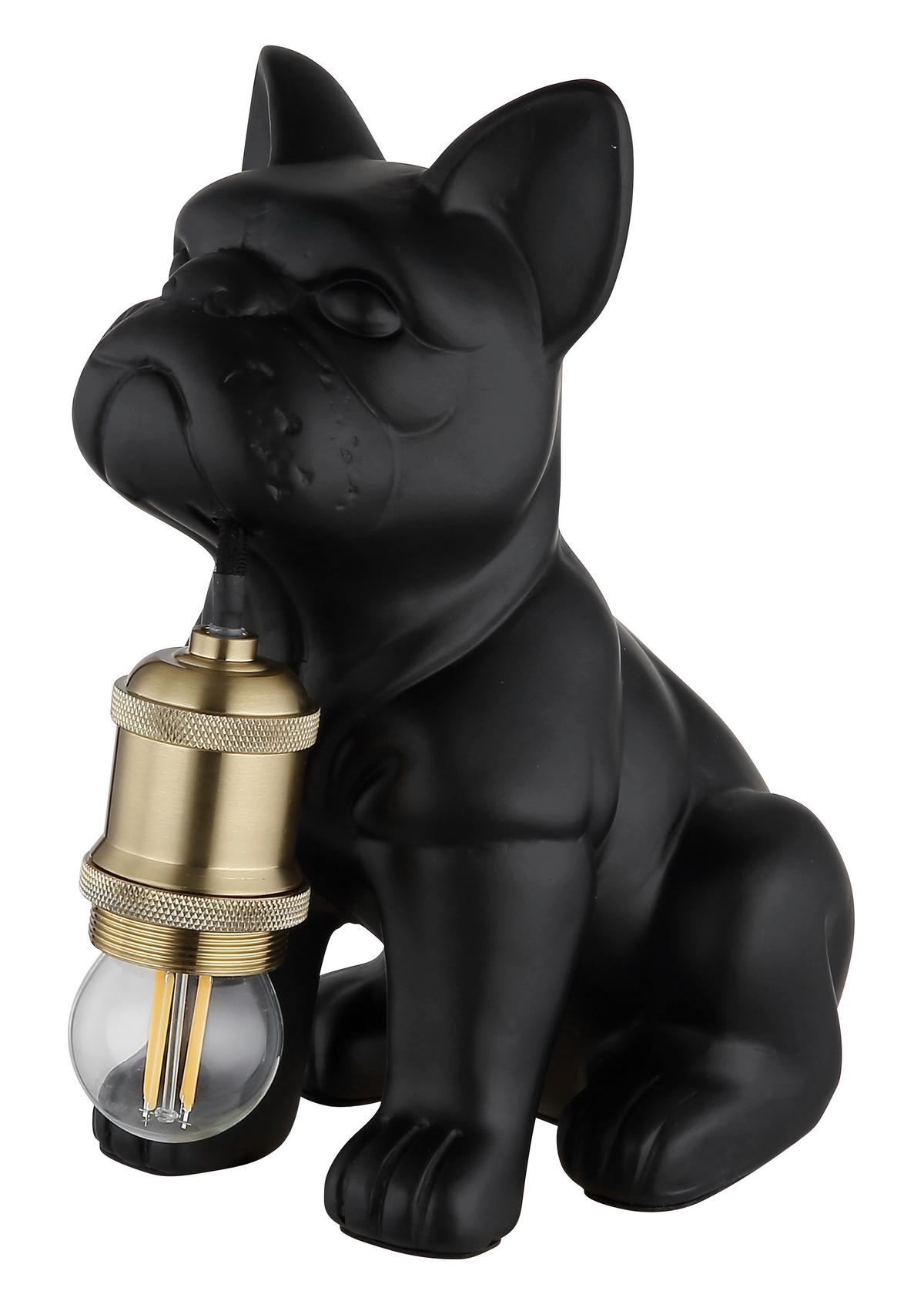 Tischleuchte Carlos Schwarz/Kupfer max. 60 Watt - Schwarz/Kupferfarben, Basics, Keramik/Metall (19,5/12,5/24cm)