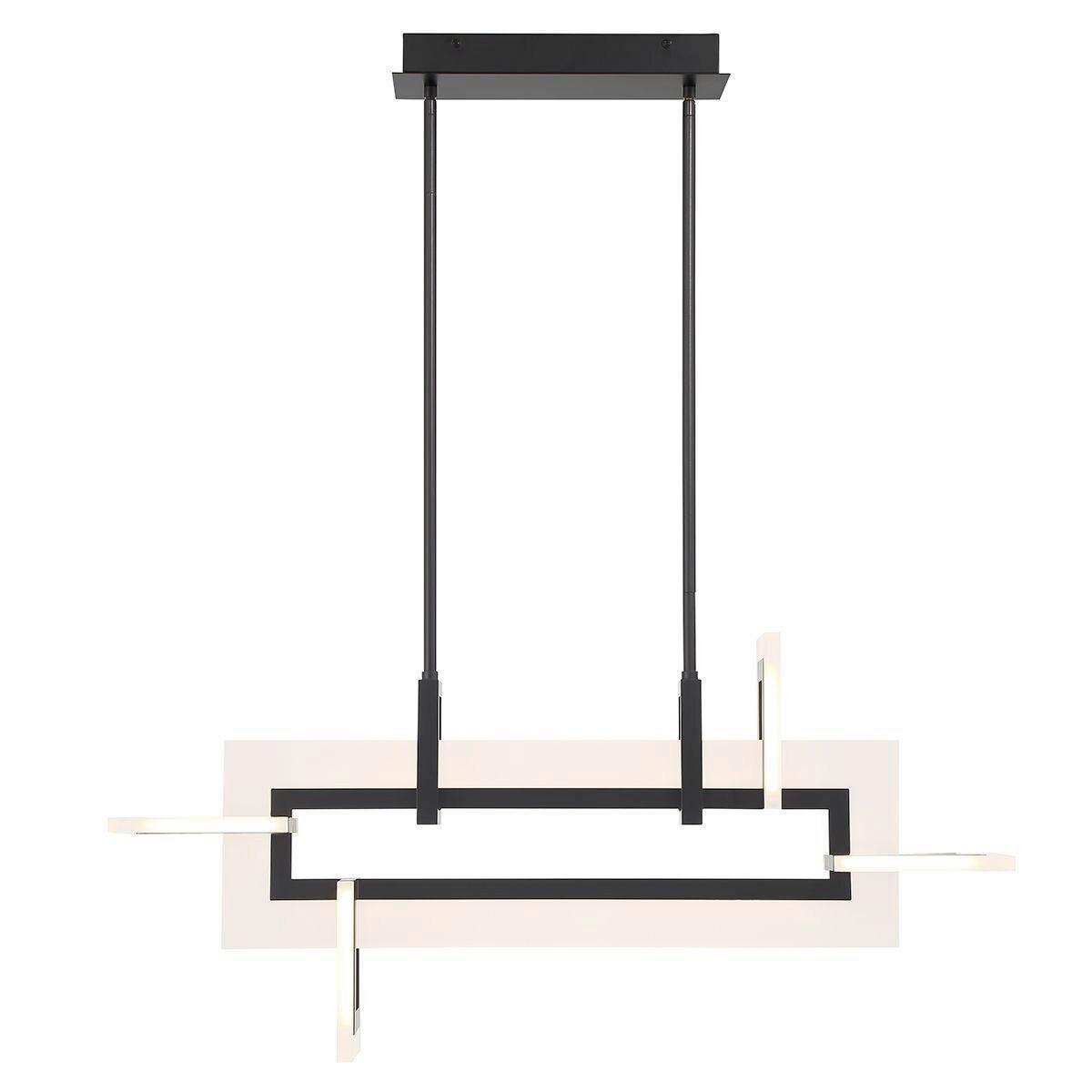 LED Függőlámpa Qn-Inizio-Lp-S-Bk - fekete, Design, műanyag/fém (84/47,5/14cm) - Elstead Lighting