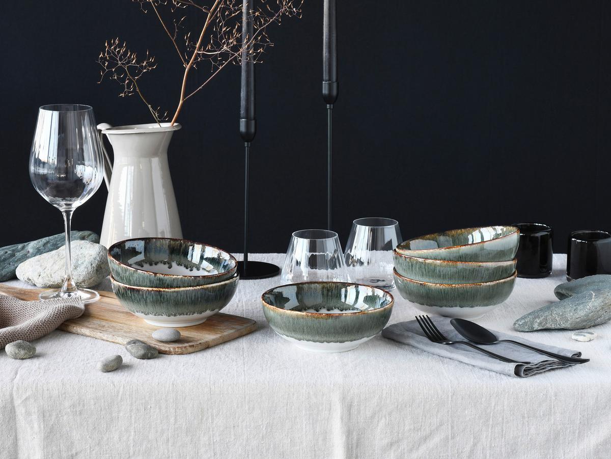 Set Posod Cascade Stein, 6-Delni - siva/bela, Design, keramika (16,5cm) - Creatable