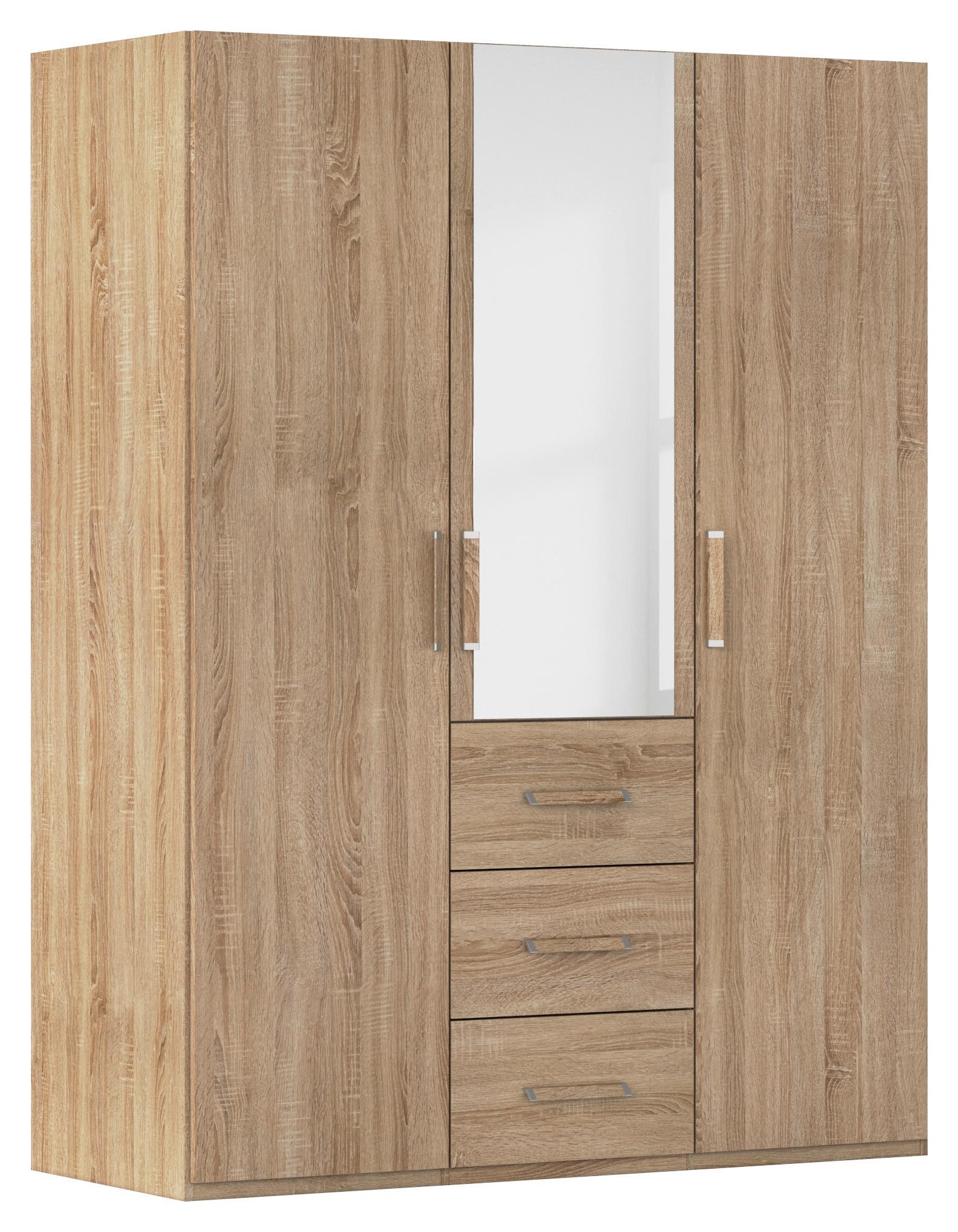 Omara S Klasičnimi Vrati Evelyn, Barva Hrasta - hrast sonoma, Design, umetna masa/steklo (151/197/60cm) - Novel