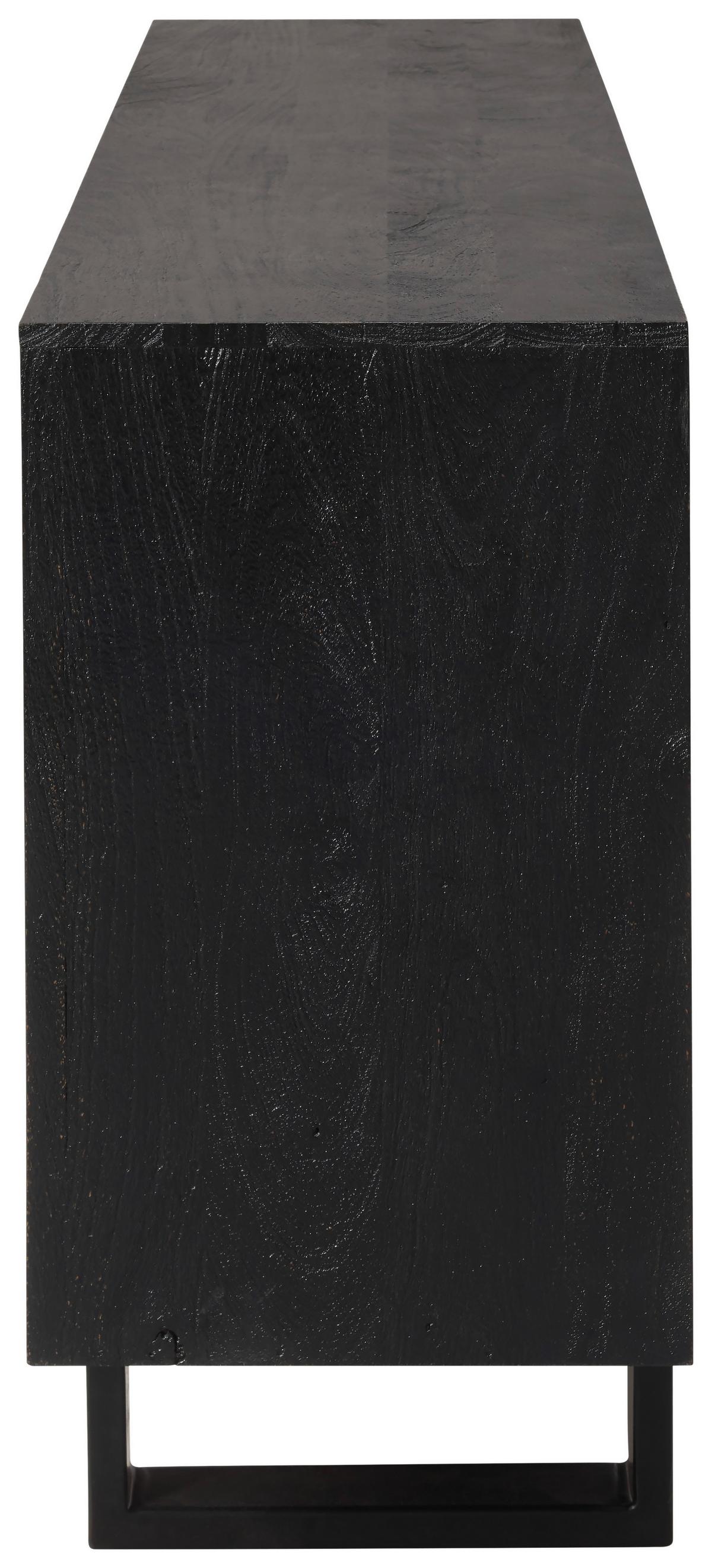 KOMODA SZEROKA SIDEBOARD - czarny/kolor złoty, Design, metal/drewno (180/80/40cm) - Livetastic