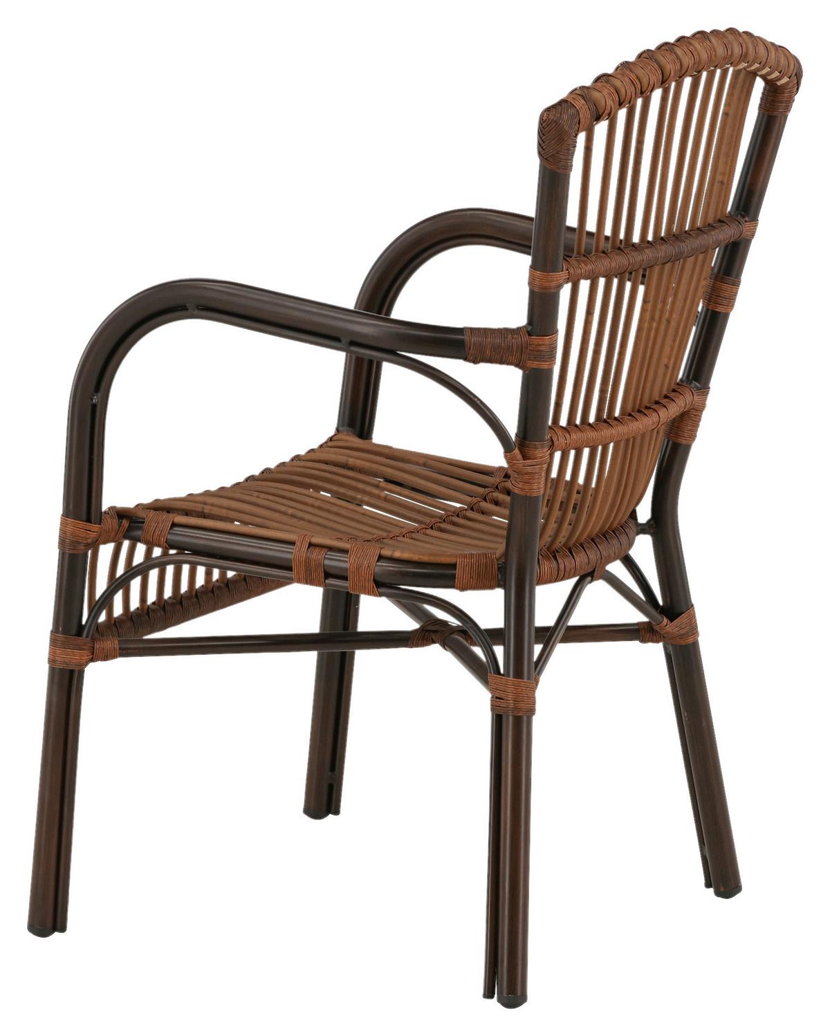 Gartensessel Galera ca. 55x90x63 cm Braun - Braun, KONVENTIONELL, Metall (55/90/63cm) - Gardenson