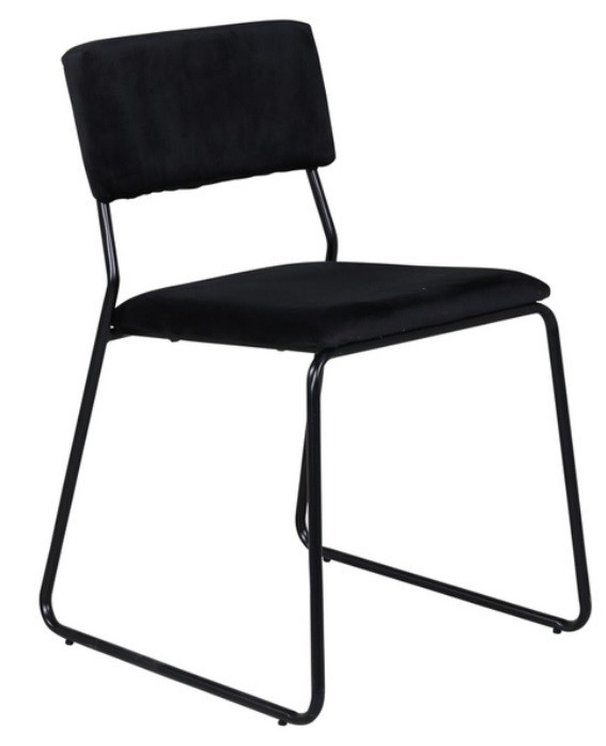 STUHL-SET KENTH - Schwarz, Design, Textil/Metall (40/76/52cm) - Livetastic