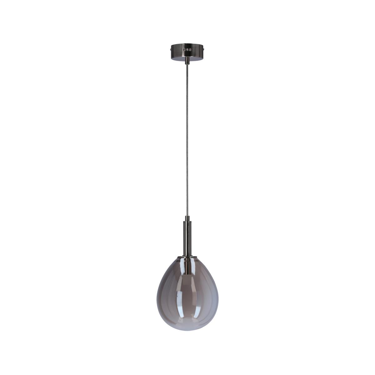 Led Viseća Svjetiljka Lukka - srebrne boje/boje kroma, Design, staklo/metal (18/18/115cm)