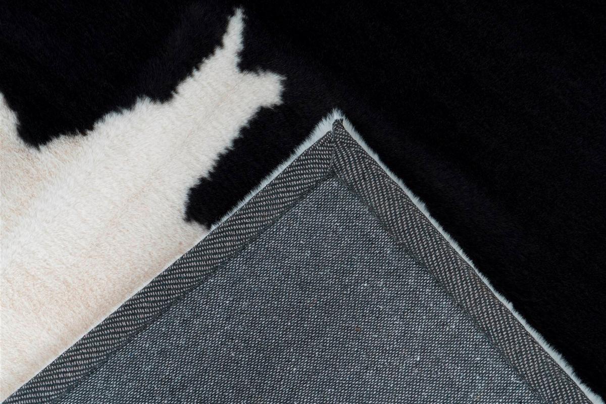 HOCHFLORTEPPICH RABBIT ANIMAL - Weiss/Schwarz, Konventionell, Textil (160/230cm) - Kayoom