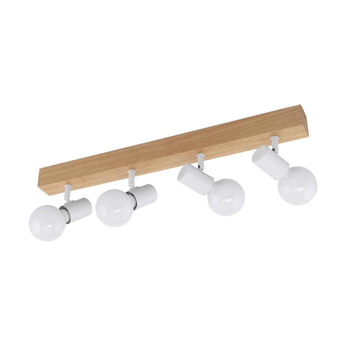 Strahler 33172* Townshend 3 - Weiss/Braun, Natur, Holz/Metall (63/5/63cm) - Eglo