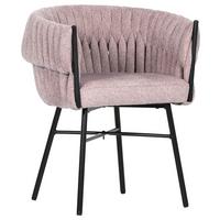 KRZESŁO Z PODŁOKIETNIKAMI TWISTY -BEACH CLUB- - różowy/czarny, Design, metal/tkanina (65/76/60cm) - Landscape