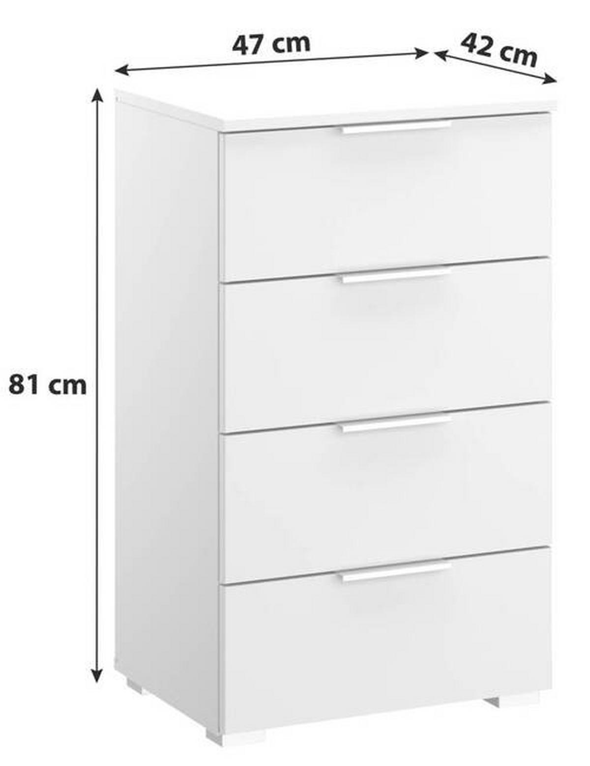 NOPTIERA ALABAMA - alb, Modern, material pe bază de lemn (47/81/42cm) - Modern Living