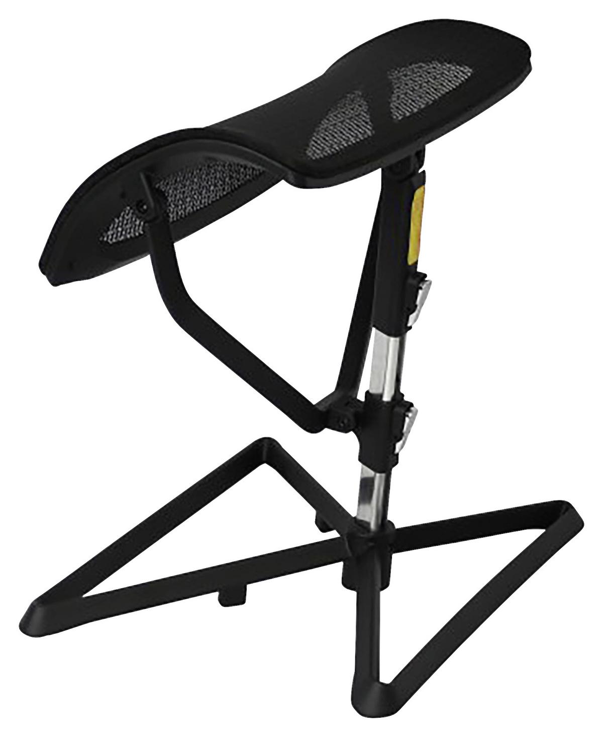 Pisarniški Stolček Ottomann - črna, Basics, kovina/tekstil (43/46/33cm) - MID.YOU