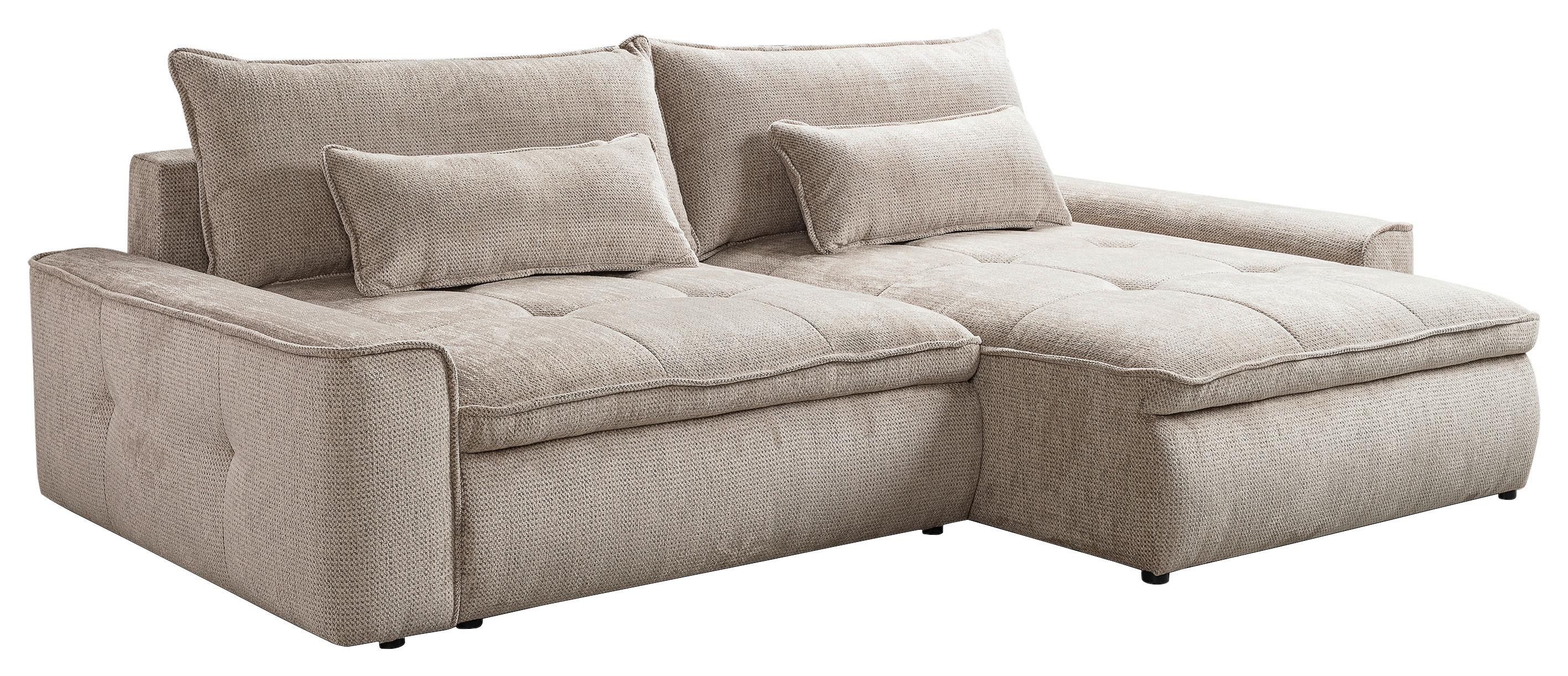 Kutna Garnitura Athos - cappuccino/crna, Moderno, tekstil/plastika (292/73-97/190cm) - Modern Living