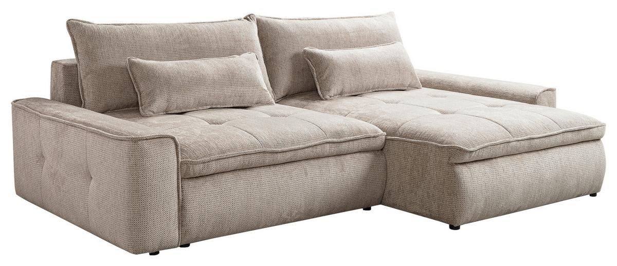 Kutna Garnitura Athos - cappuccino/crna, Moderno, tekstil/plastika (292/73-97/190cm) - Modern Living