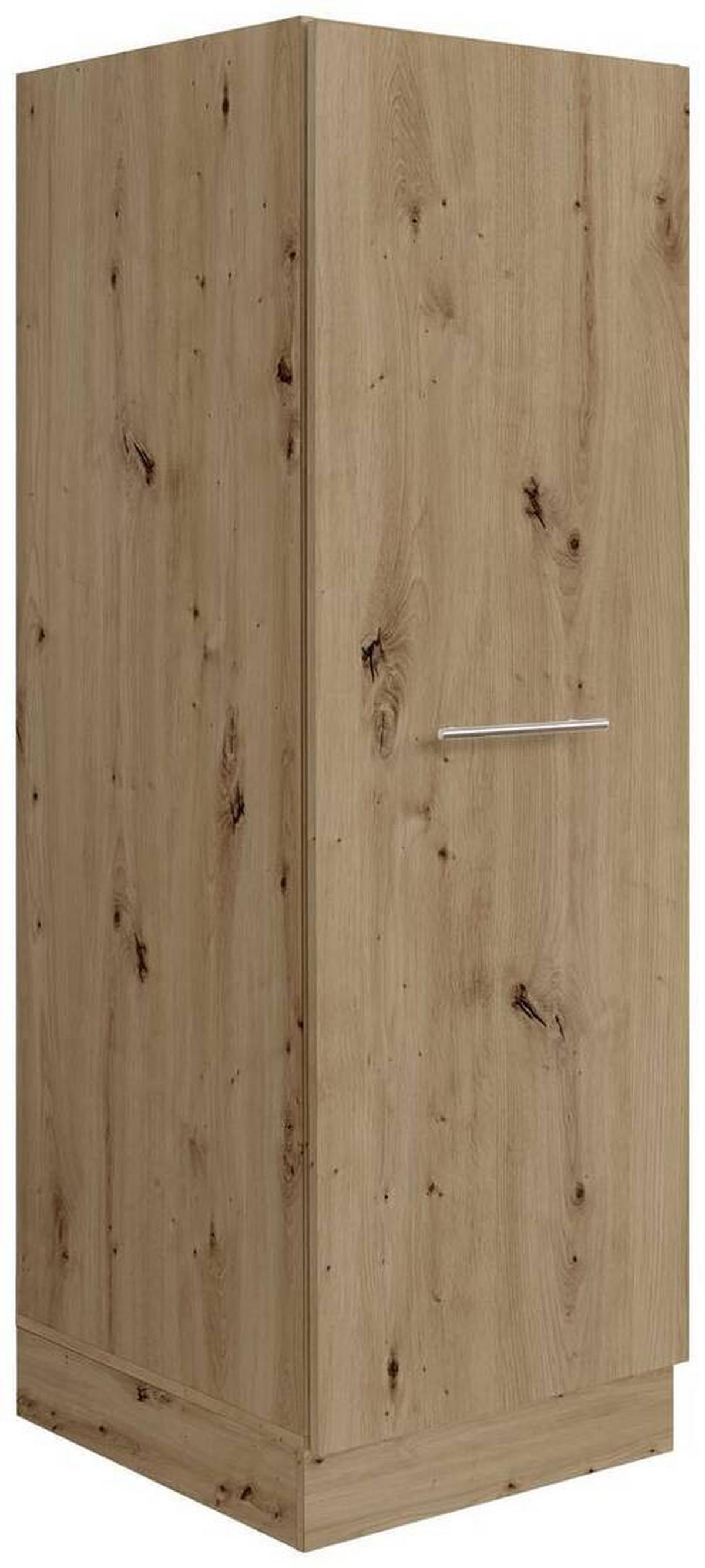 Schrank in Eiche Artisan - Silberfarben/Eiche Artisan, Konventionell, Holzwerkstoff/Metall (50/162/67,5cm) - Mömax