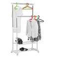 Ruhaállvány Ben -sb- - Króm/Fehér, Műanyag/Fém (85/120-166,5/44cm) - Mömax modern living