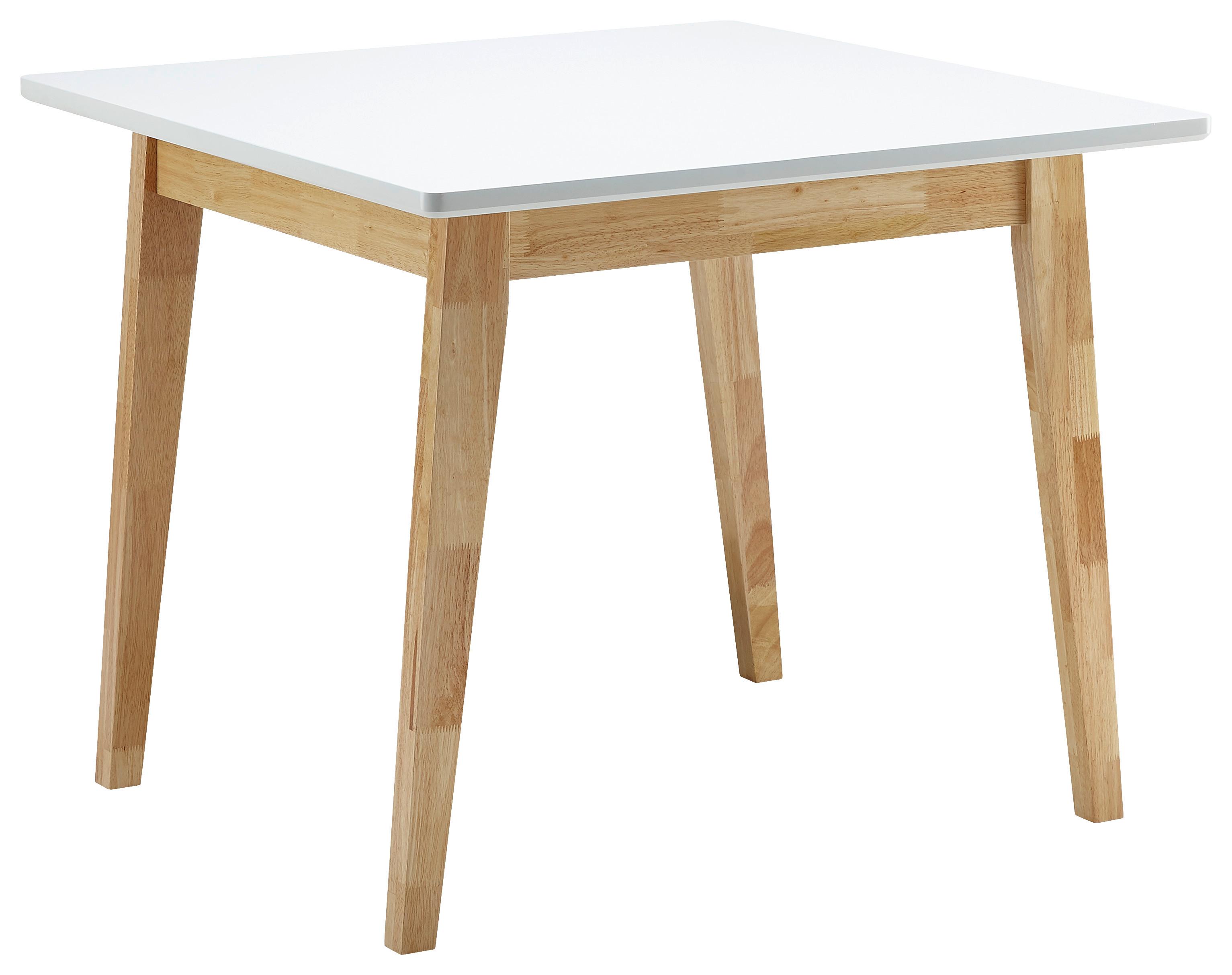 Jedilna Miza Harry, Bela, Naravna - bela, Moderno, les (90/90/75cm) - Bessagi Home